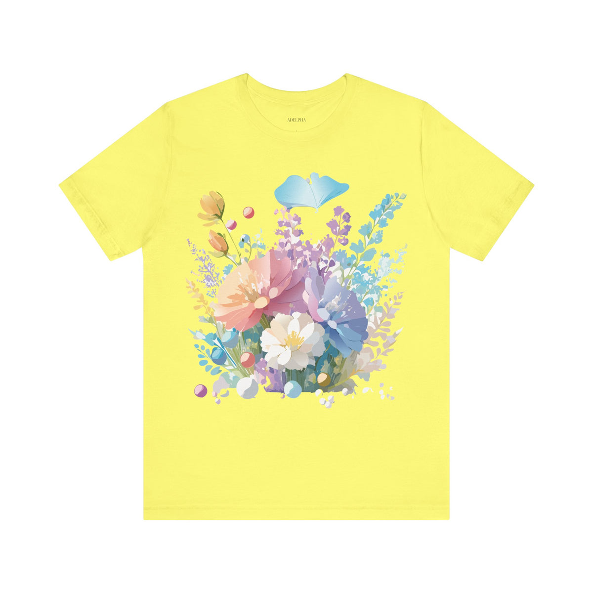 Floral Graphic Tee Shirt - Bella+Canvas Unisex 100 Cotton 1