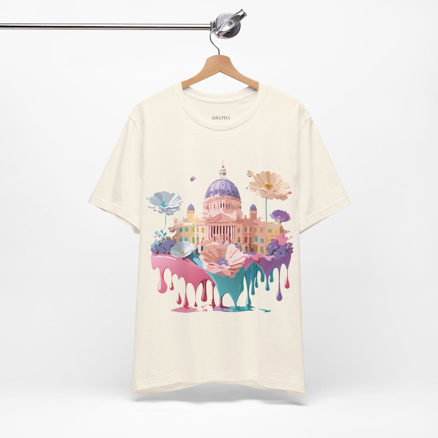 Madrid Tourist Shirt Unisex Graphic Tee With Vintage Adelpha Art Design Short Sleeve