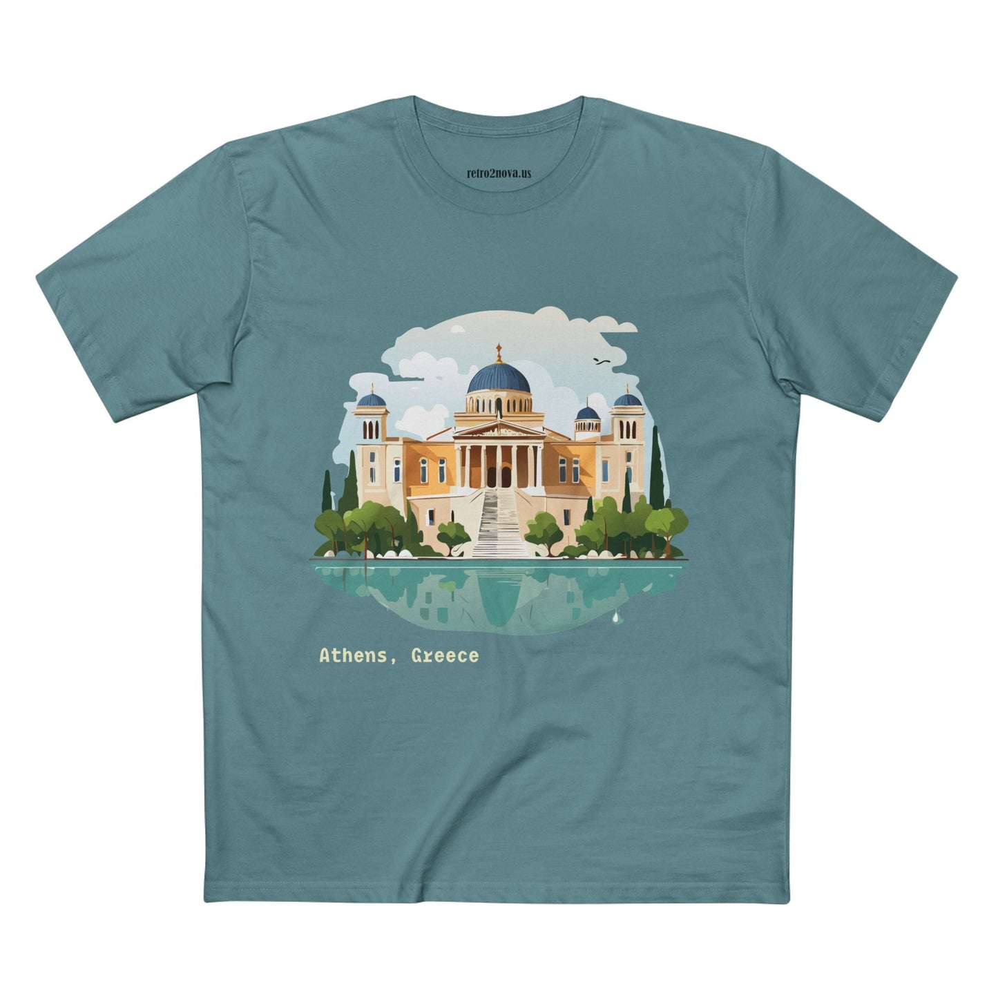 Greece Travel Shirt Unisex Tourist Tee Premium Cotton With Original Art Design Retro2Nova