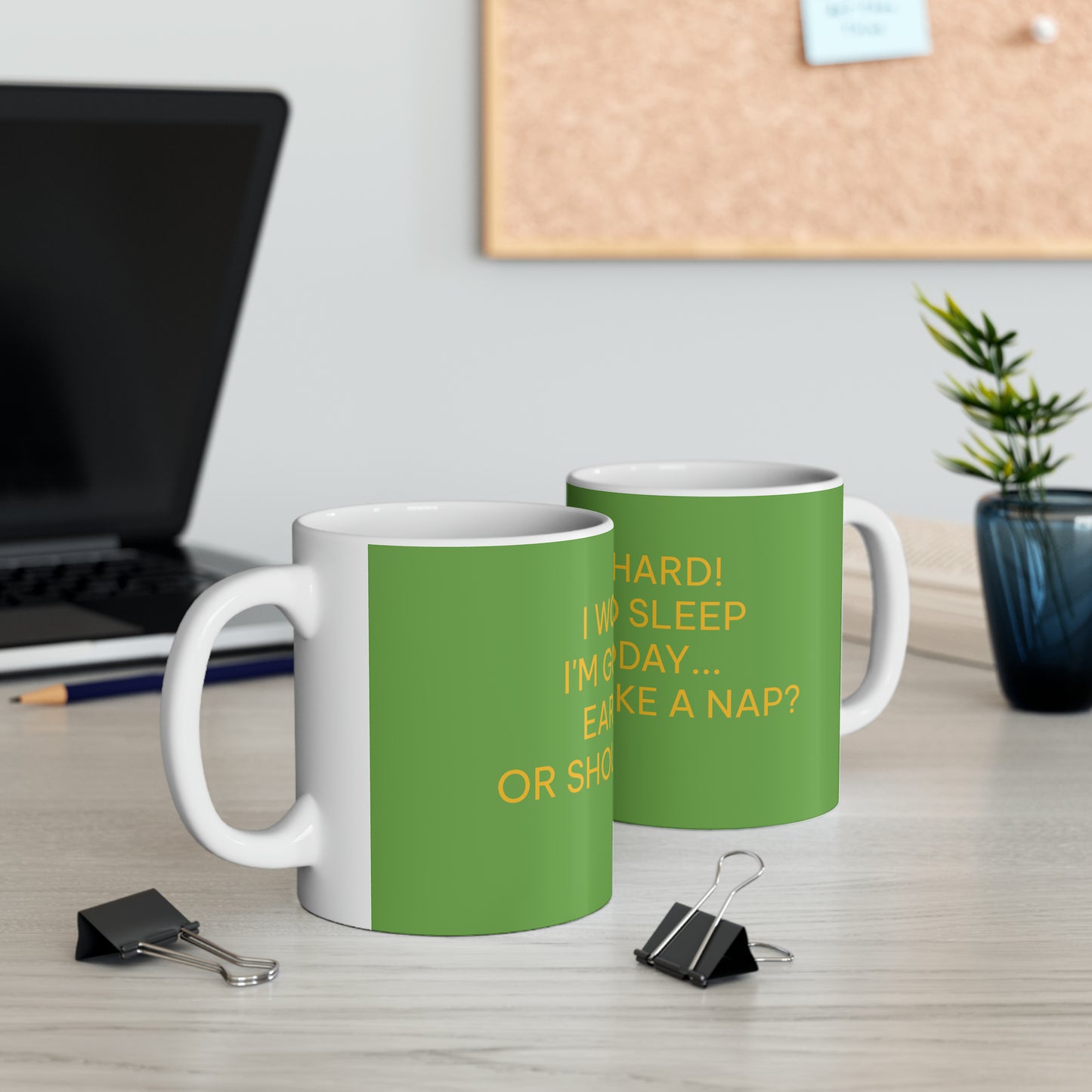 Coffee & Tea Mug with funny Words Art Design