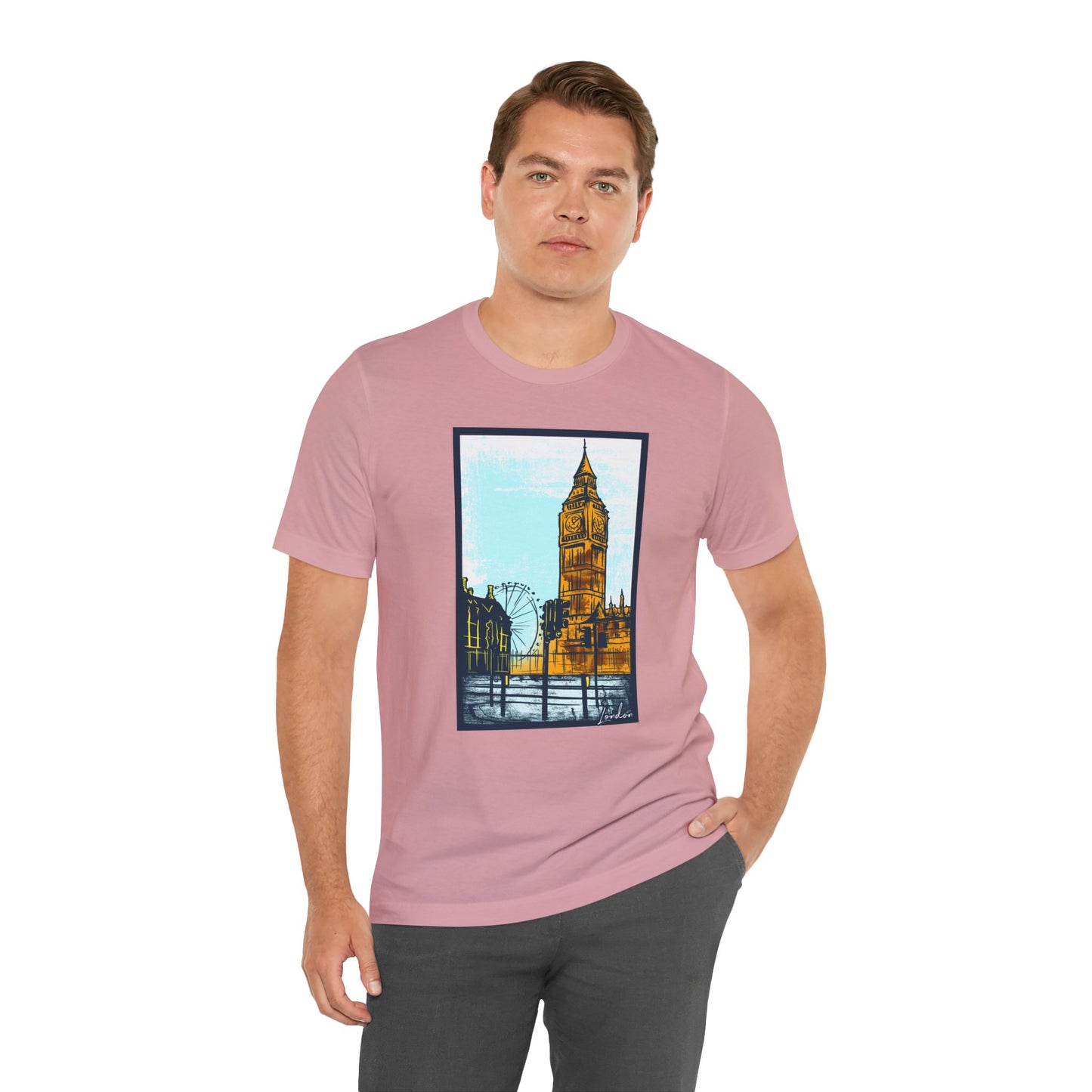 Retro Poster London Graphic Design Tee, London Shirt, Vintage Tees, Art Design T-Shirt, Graphic Tee, Retro Art Shirts