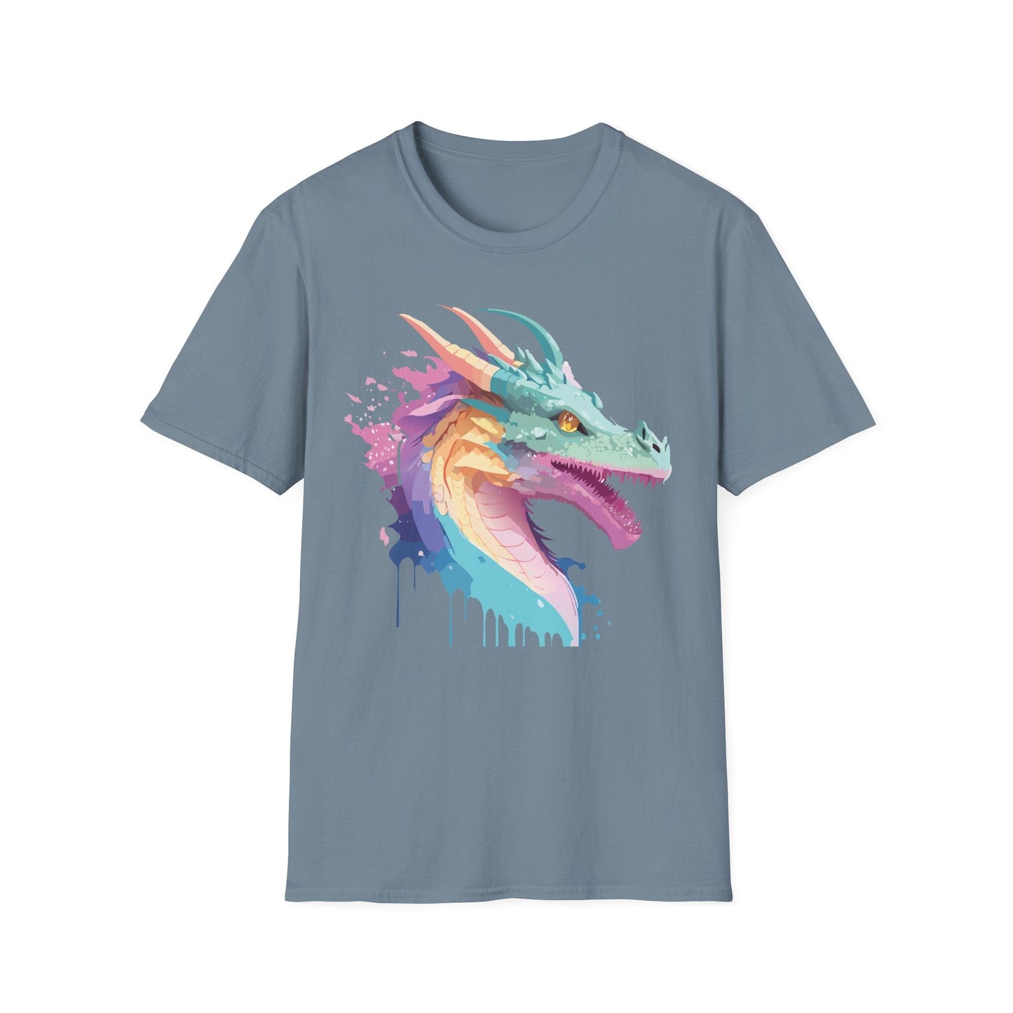 Dragon Graphic Tee Unisex Short Sleeve Dragon Shirt With Animal Design Gildan SoftStyle 64000