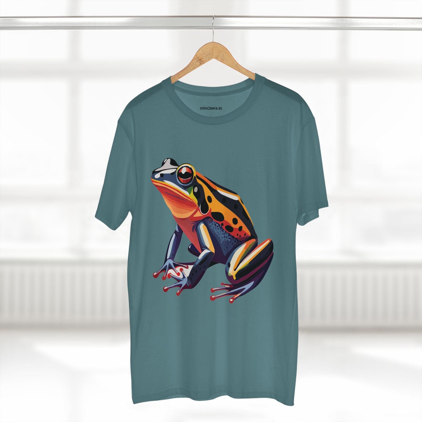 Unisex Frog Animal Shirt Premium Cotton Tee With Original Art Design Retro2Nova Exclusive Art Collection