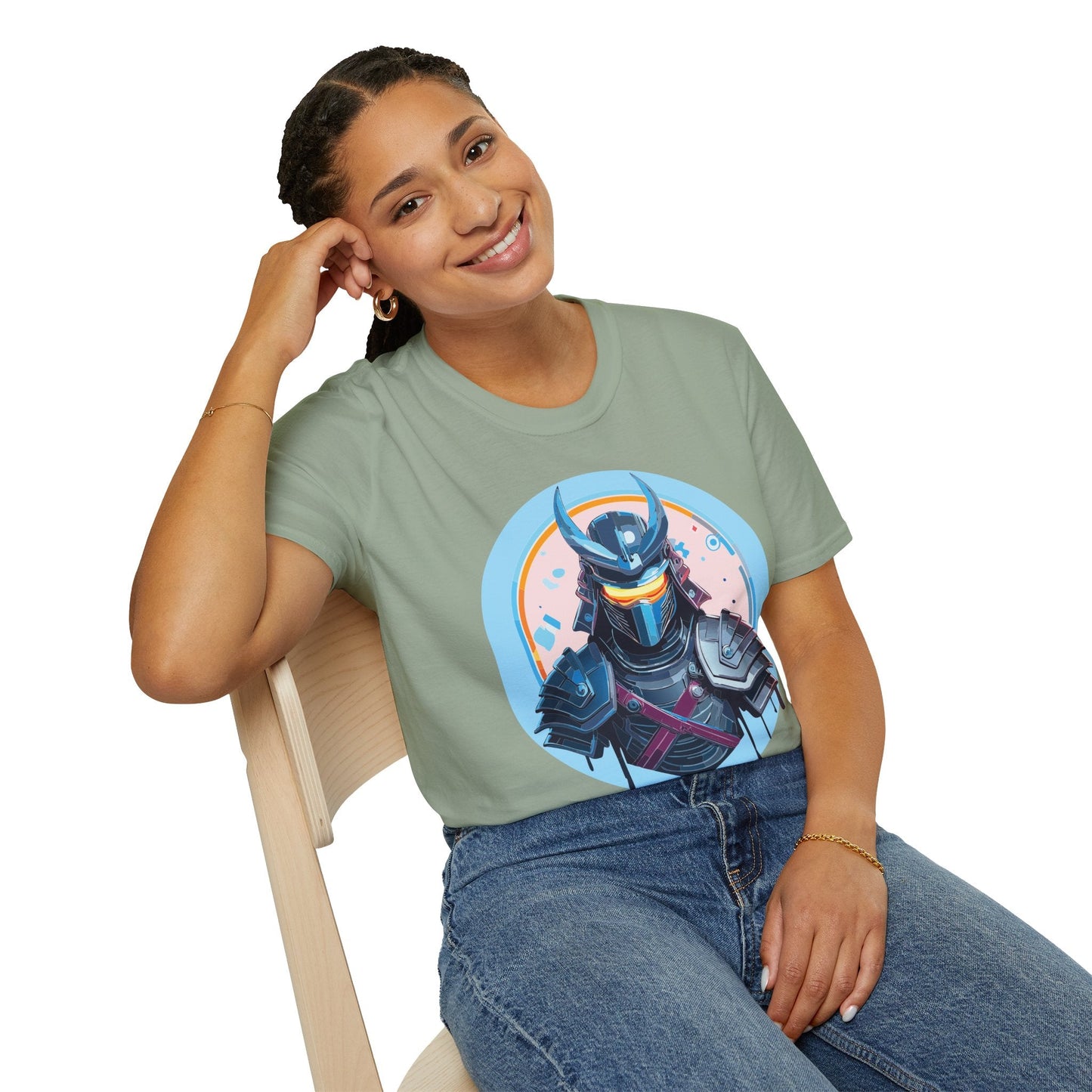 Samurai T Shirt Unisex Softstyle 64000 Tee Lightweight Comfortable 100 Percent Ring Spun Cotton