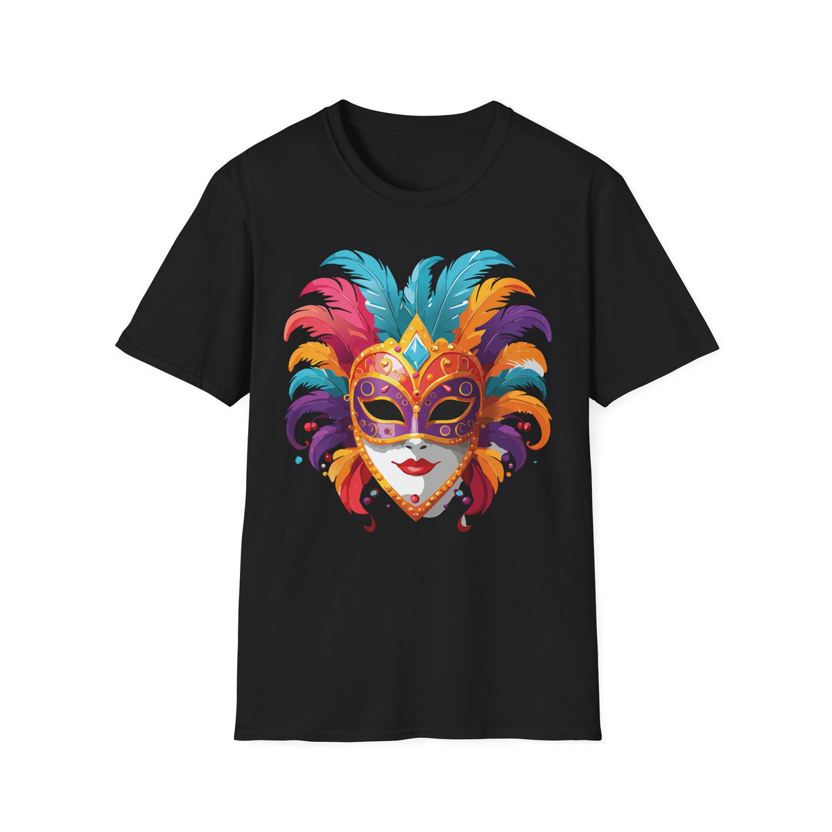 Mask Masquerade Carnival Graphic Tee Gildan Unisex 100 Cotton Tee Shirt h30