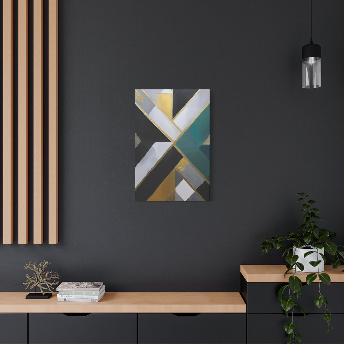 Abstract Geometric Painting Print Canvas 20x24,20x30,24x30 24x32,24x36,30x40 32x48,36x48,40x60 Pine-Wood Inner Frame ABS-76