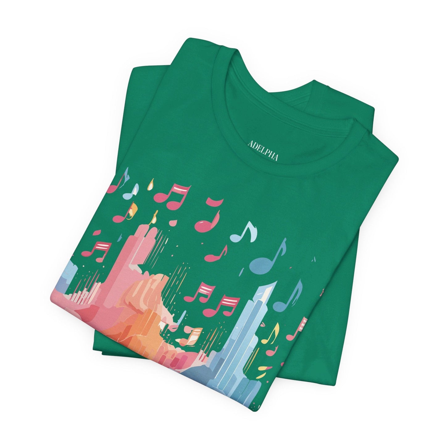Music Graphic Unisex 100 Cotton Vintage Art with Musical Elements Tee 23