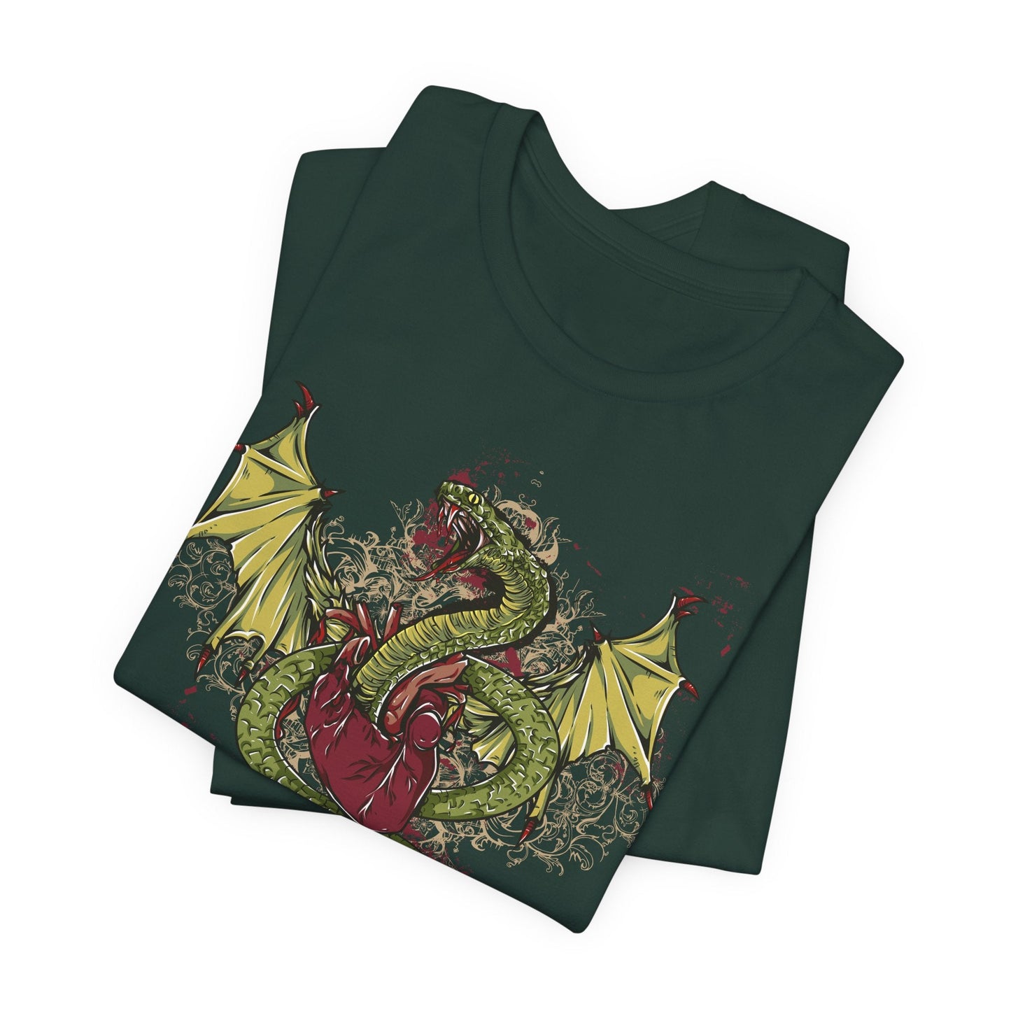 Dragon Illustration Graphic Unisex Cotton T-Shirt r29
