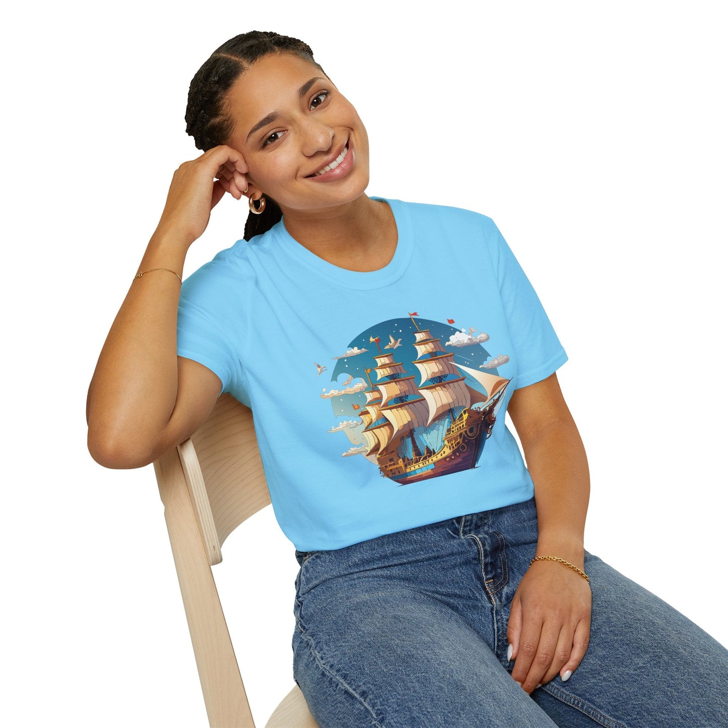 Ship T Shirts Frigate Vessel Tee Shirt Unisex Gildan Softstyle 64000 Cotton Tee Comfort Fit