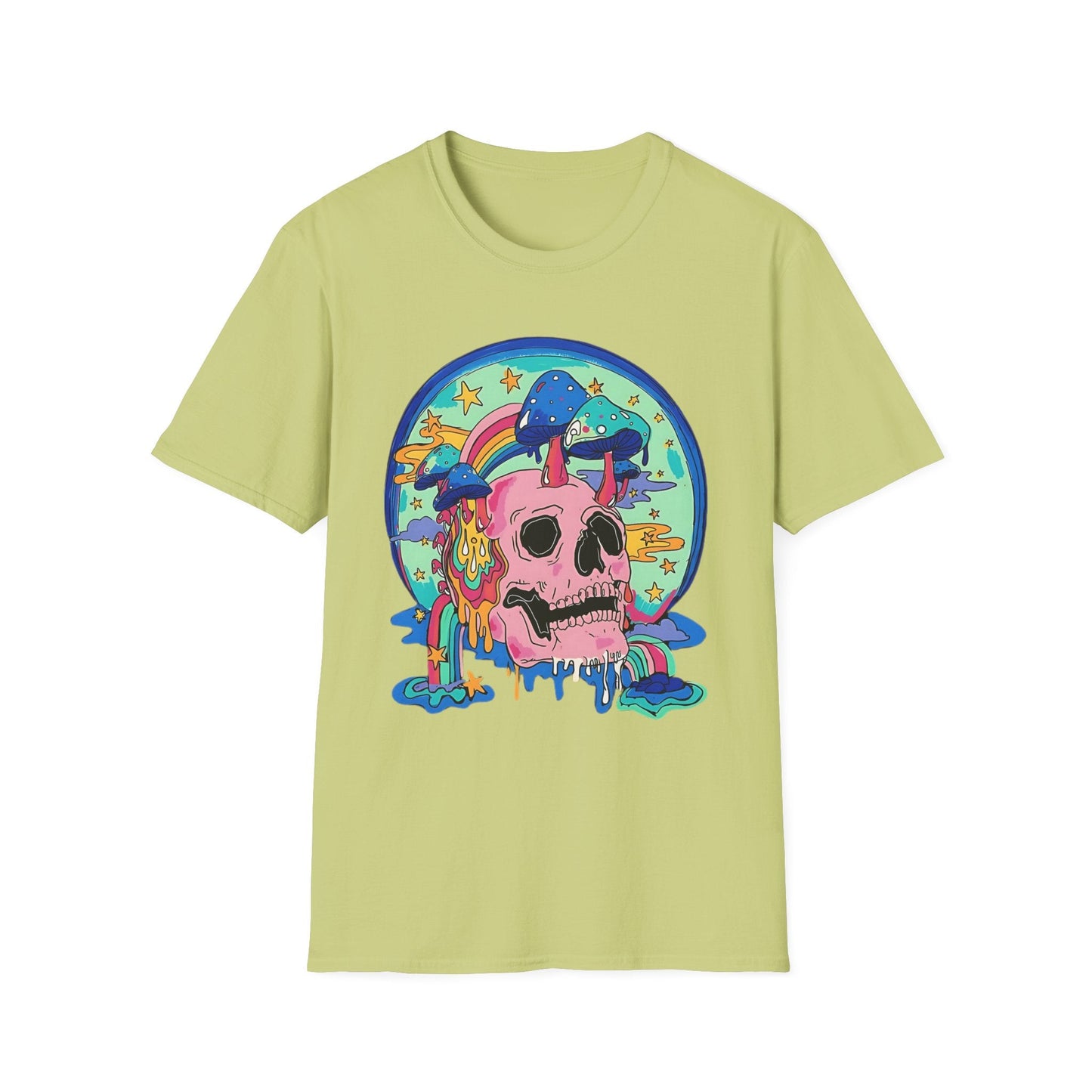 Skull Graphic Tee Unisex Gildan Softstyle 64000 100 Cotton Short Sleeve Shirt Art Design