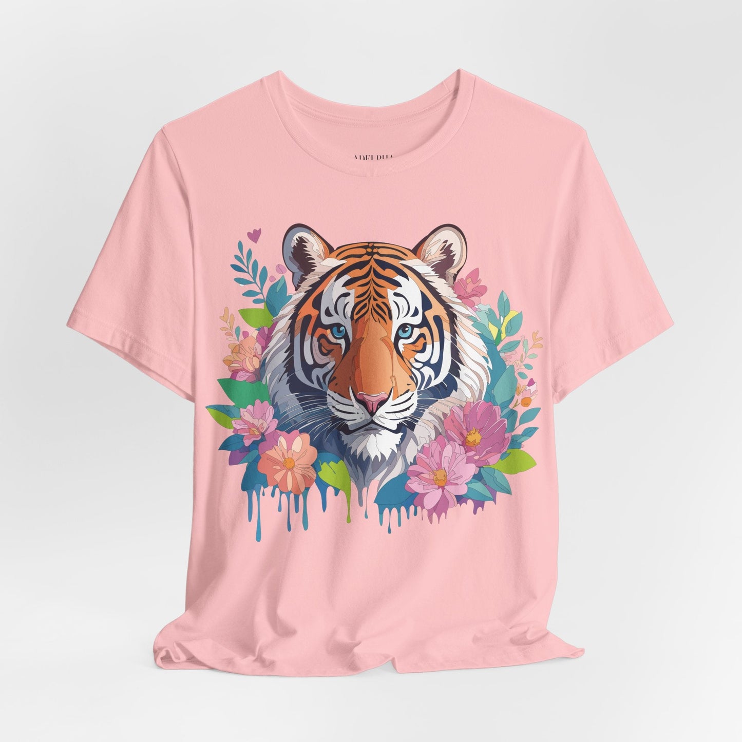 Tiger Graphic Tee Unisex Short Sleeve Shirt By Adelpha Art Design Vintage Inspired