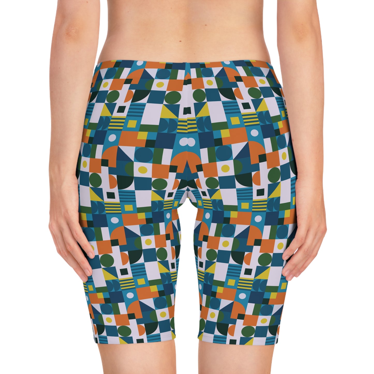 Abstract Biker Shorts