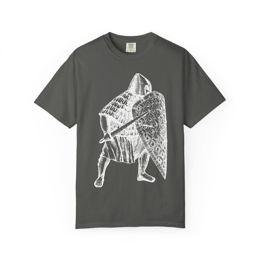 Camiseta unisex con caballero con armadura