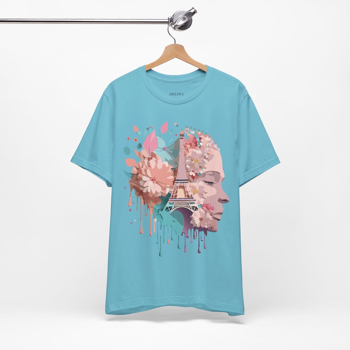Paris Tourist Shirt Unisex Graphic Tee Featuring Adelpha Vintage Art Design Premium Comfort