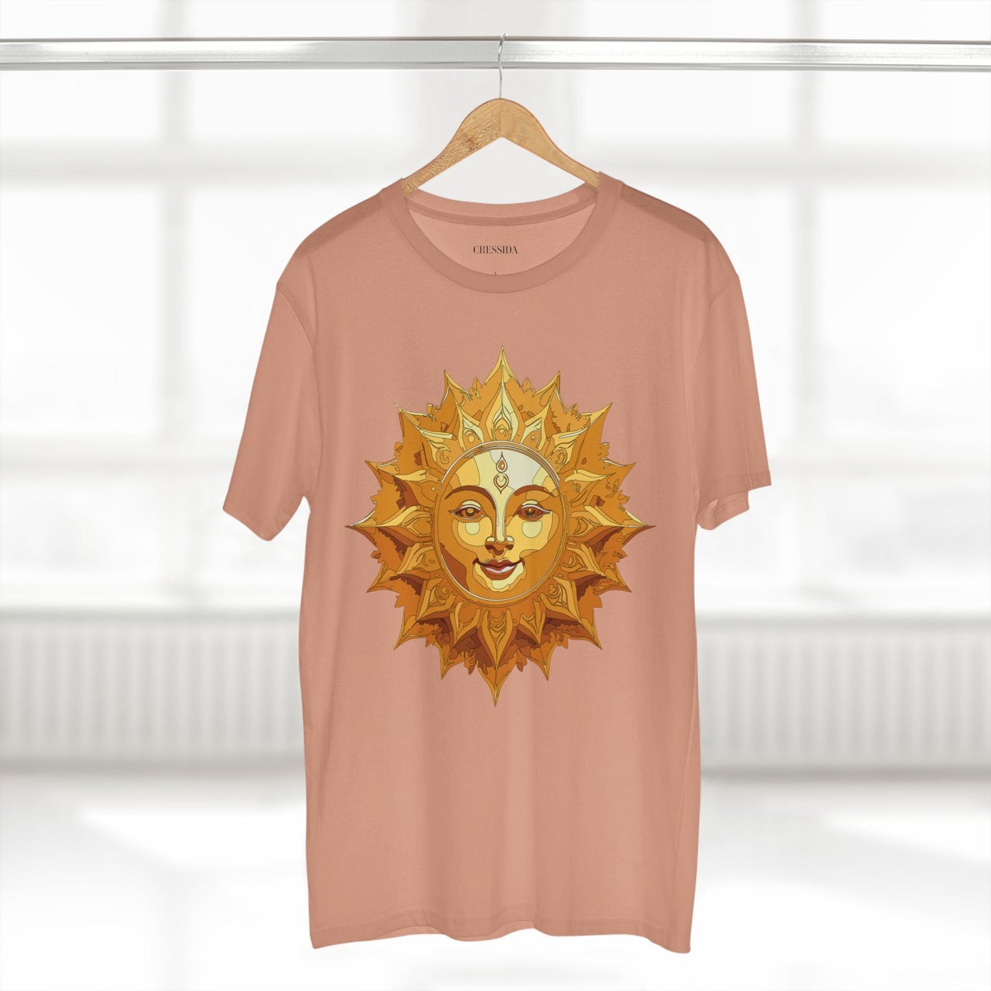 Gold Sun Graphic Unisex 100 Cotton T-Shirt with Golden Art Design 21