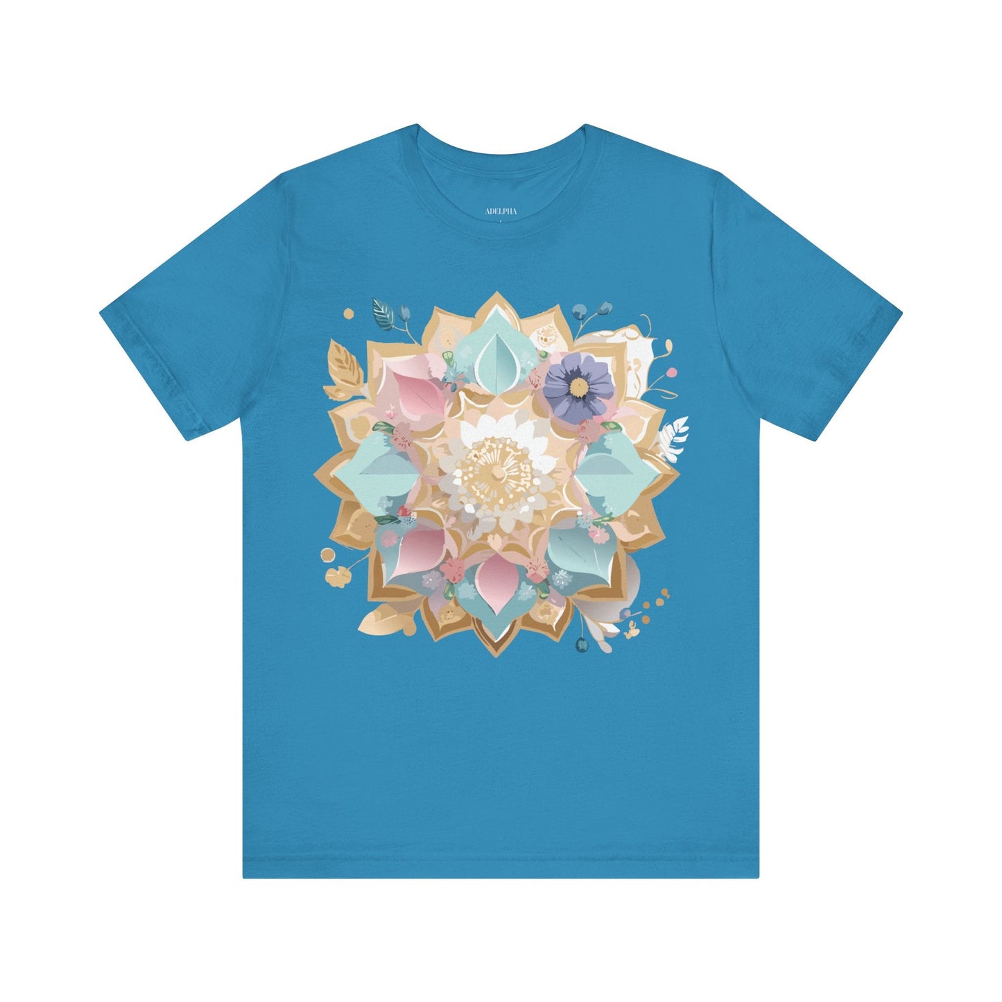 Mandala Graphic Unisex 100 Cotton Vintage Floral Artwork Tee 16