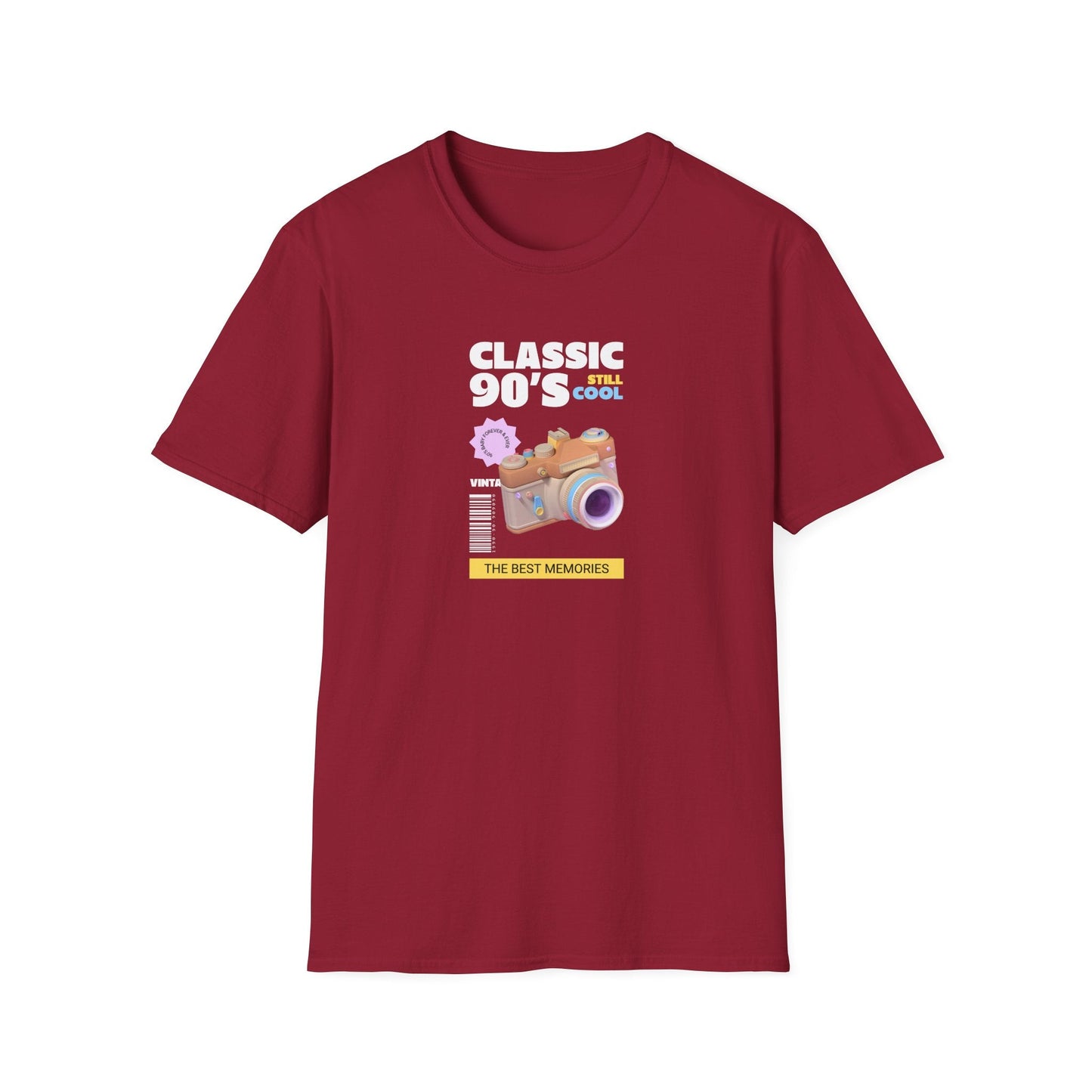 90s Camera T-Shirt Classic 90s Cool Unisex Cotton Retro Photography Tee