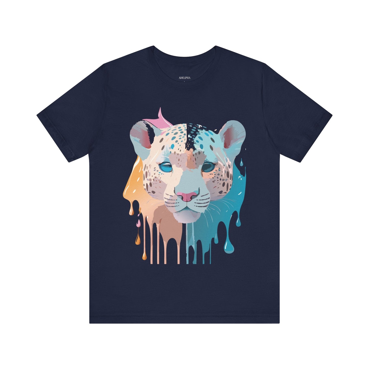 Adelpha Cheetah Graphic Tee Unisex Short Sleeve Art Design Shirt