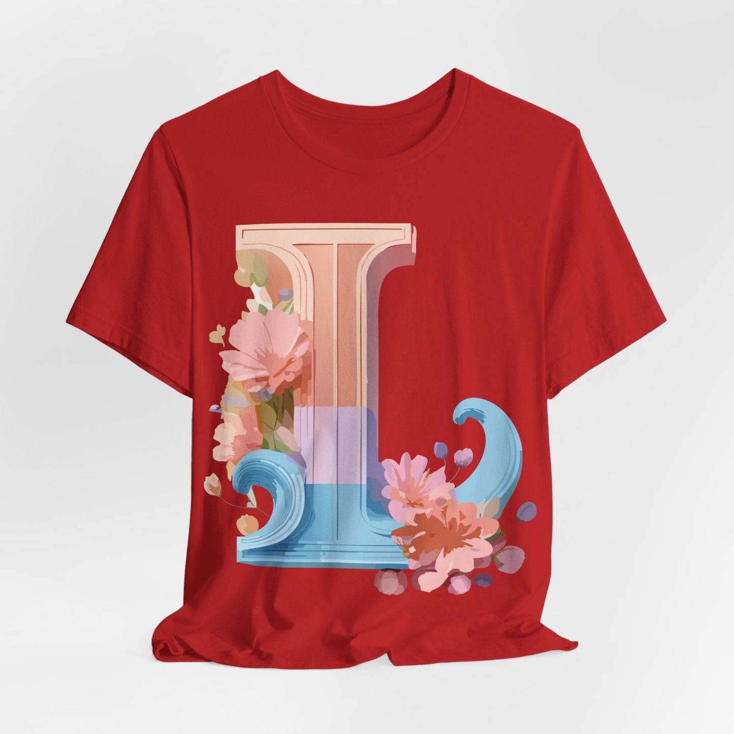 Letter L Shirt Unisex Graphic Tee With Vintage Inspired Artwork By Adelpha Premium Quality