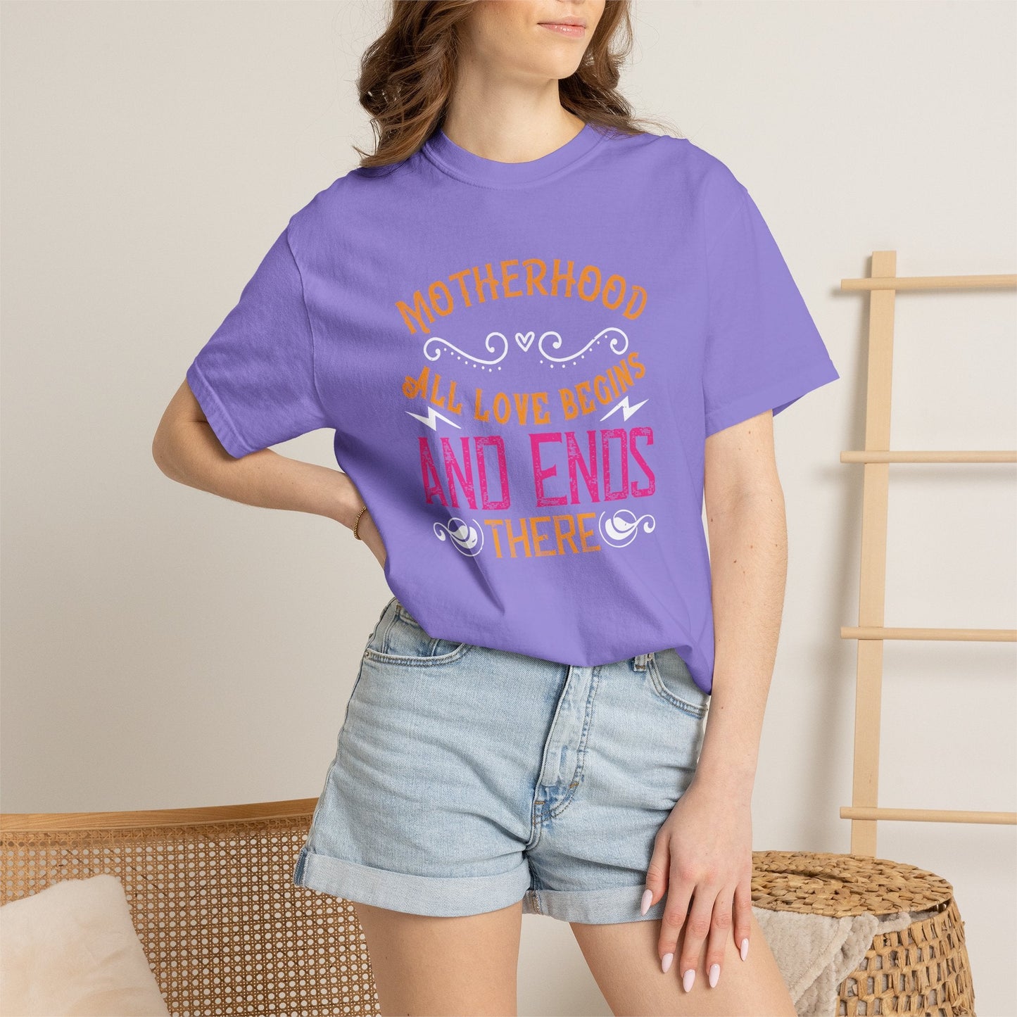 Mom T-shirt Mother Day Mama Tee Unisex Comfort Colors Garment-Dyed Cotton h85