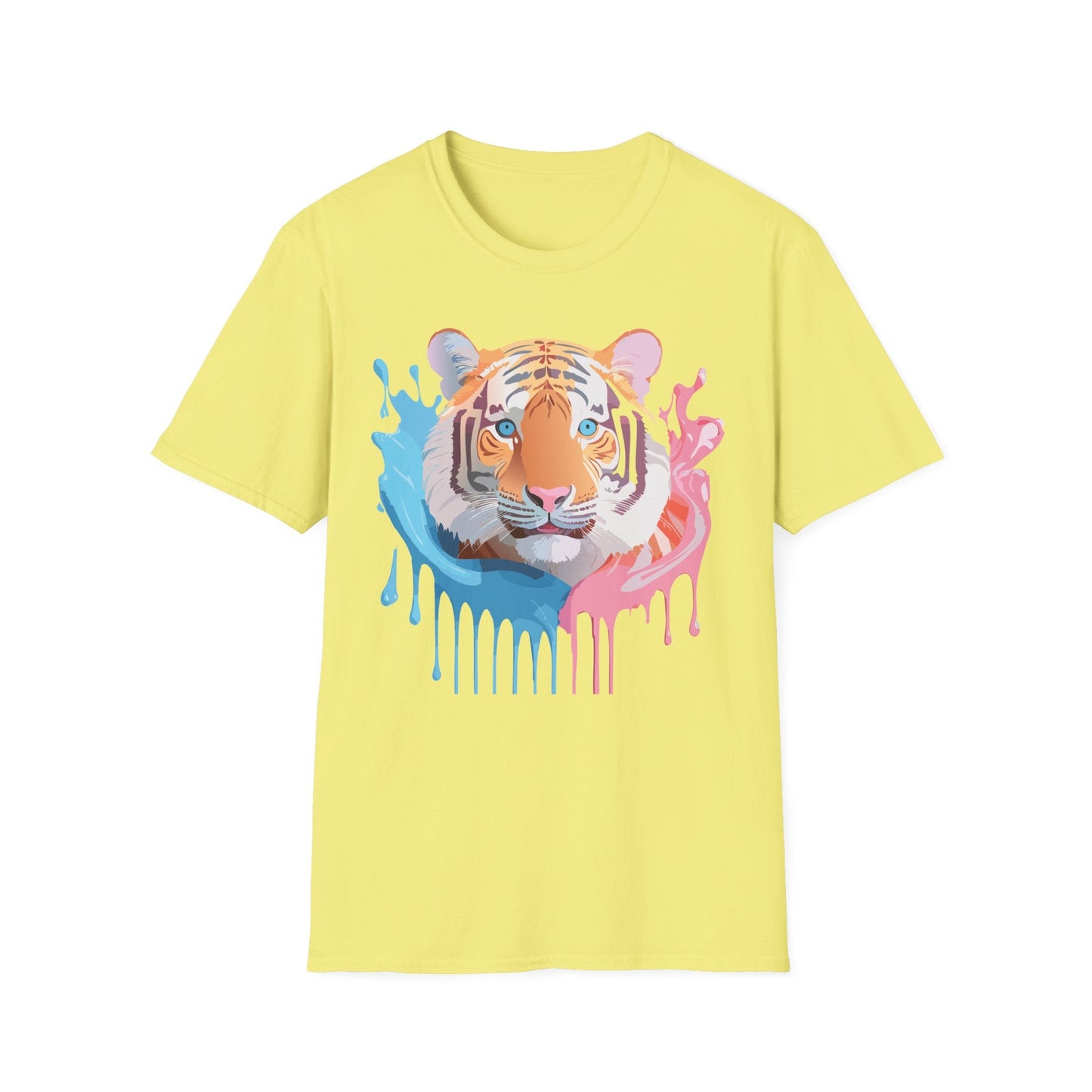 Tiger Shirt Unisex Animal Print Tee Gildan Softstyle 64000 Cotton