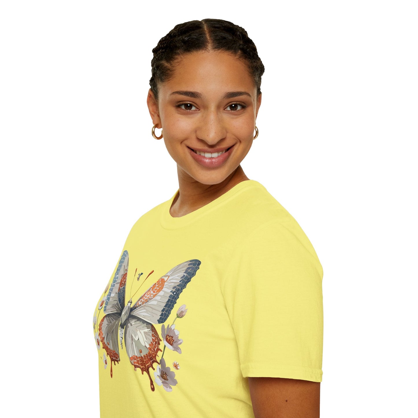 Butterfly Shirt Unisex Short Sleeve Cotton Tee Monarch Design For Men Women Comfort