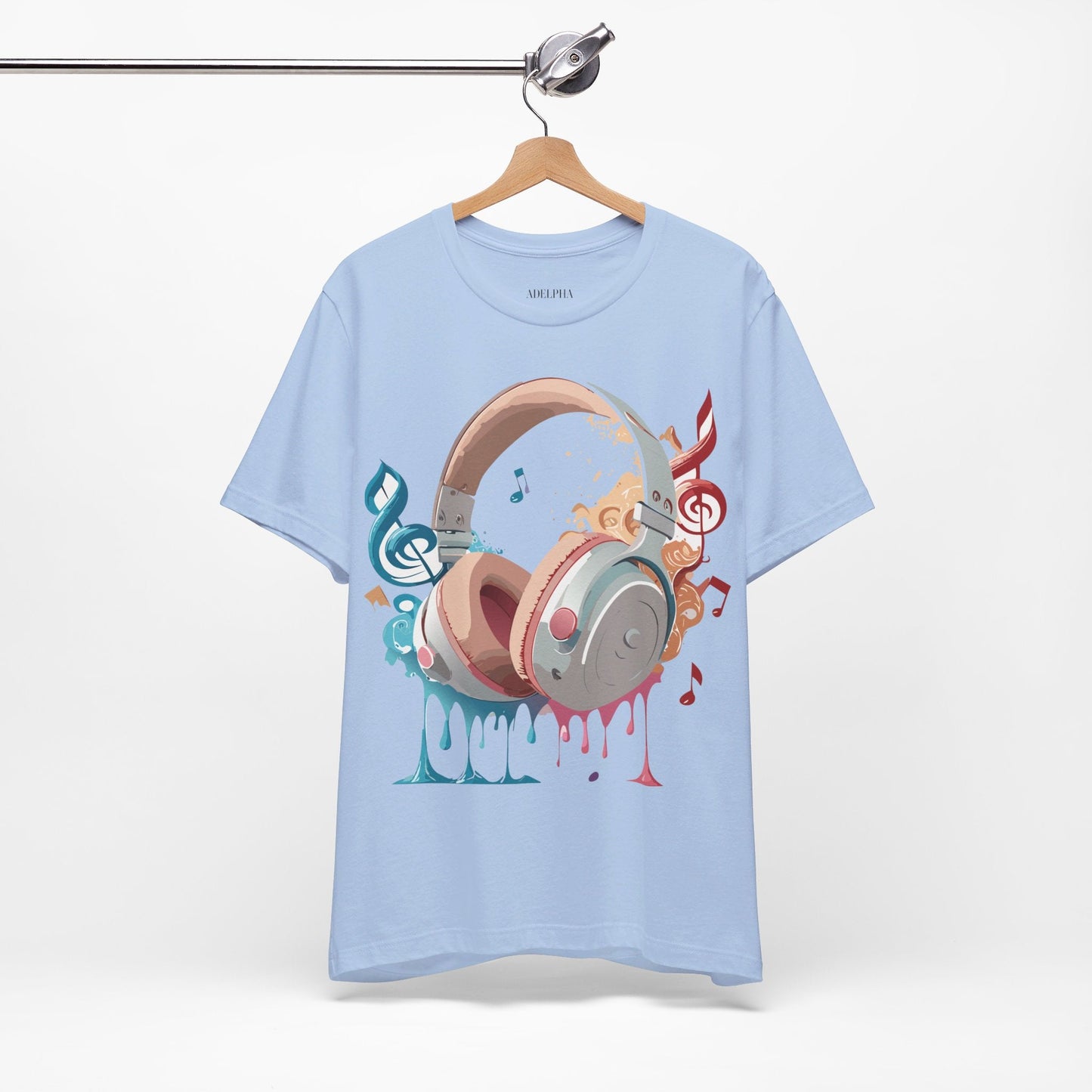 Music Graphic Unisex 100 Cotton Vintage Art with Musical Elements Tee 97