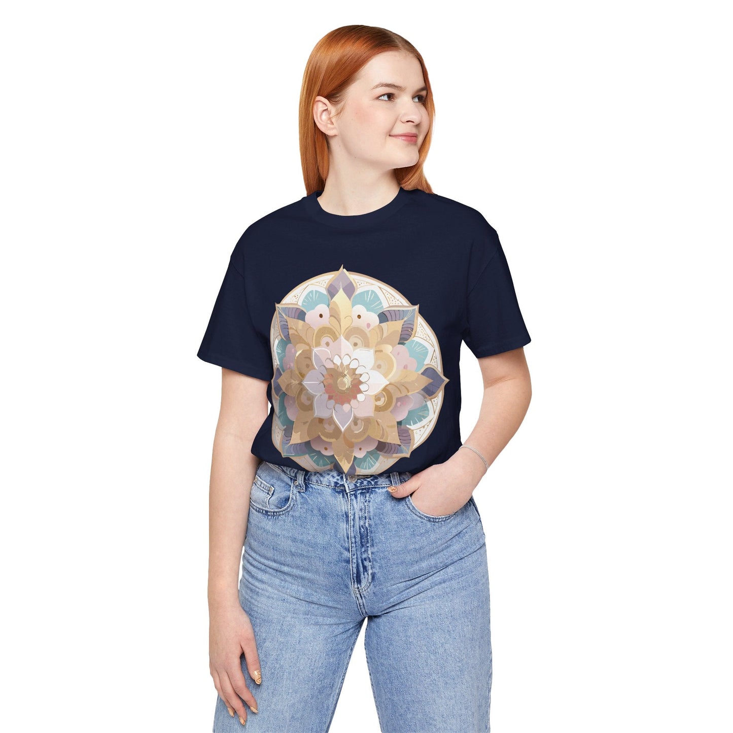 Adelpha Mandala Graphic Tee Unisex Jersey Short Sleeve Vintage Inspired Art Design Shirt