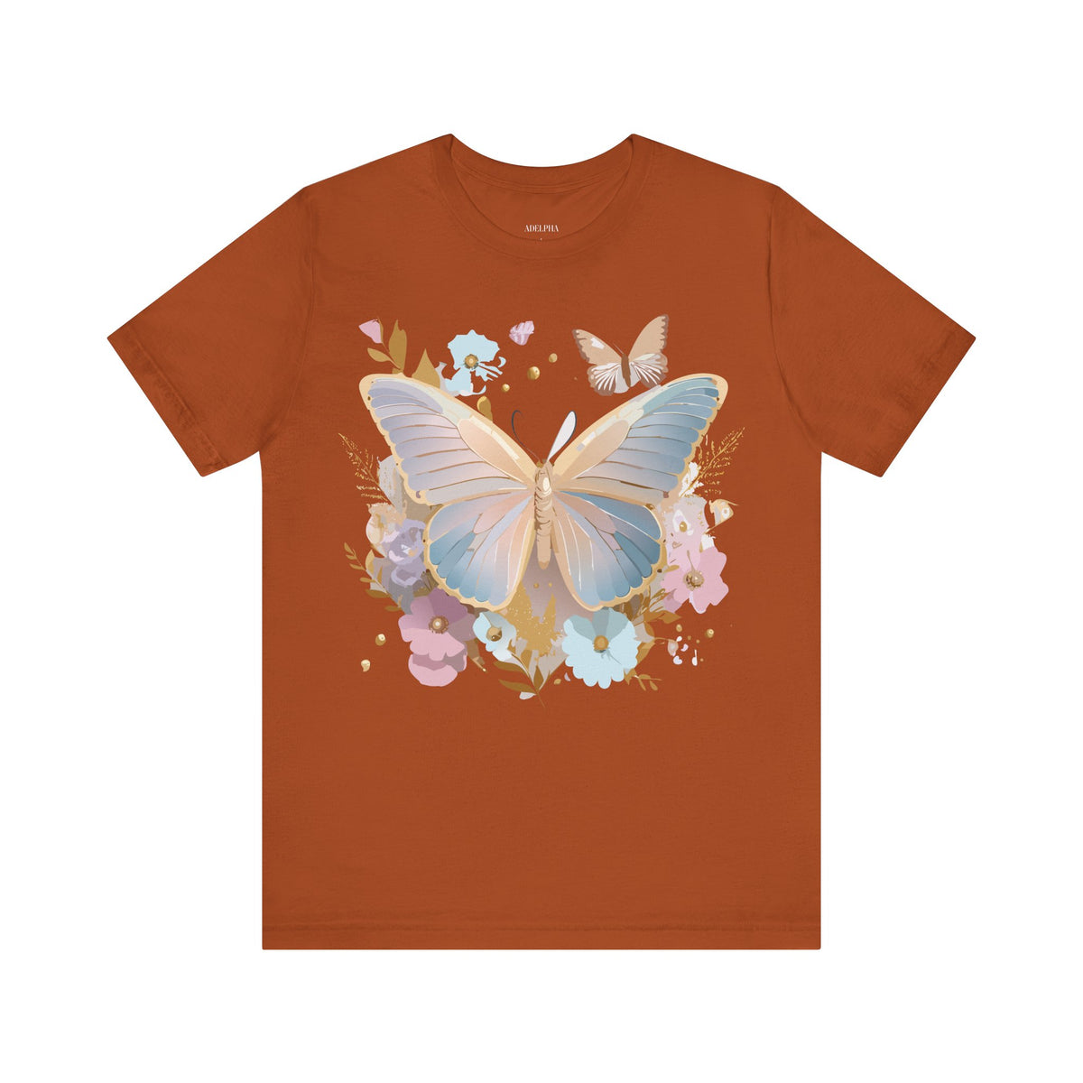 Butterfly Graphic Unisex Cotton Bella+Canvas Tee with Art Design n72