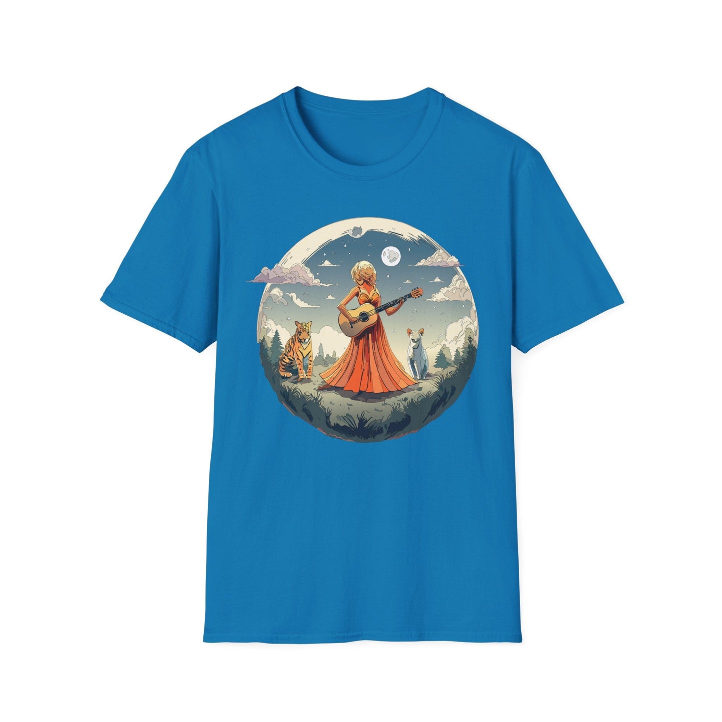 Womens Graphic T Shirt Art Design Tee Ladies Unisex Softstyle Cotton Tee Gildan 64000 Comfort