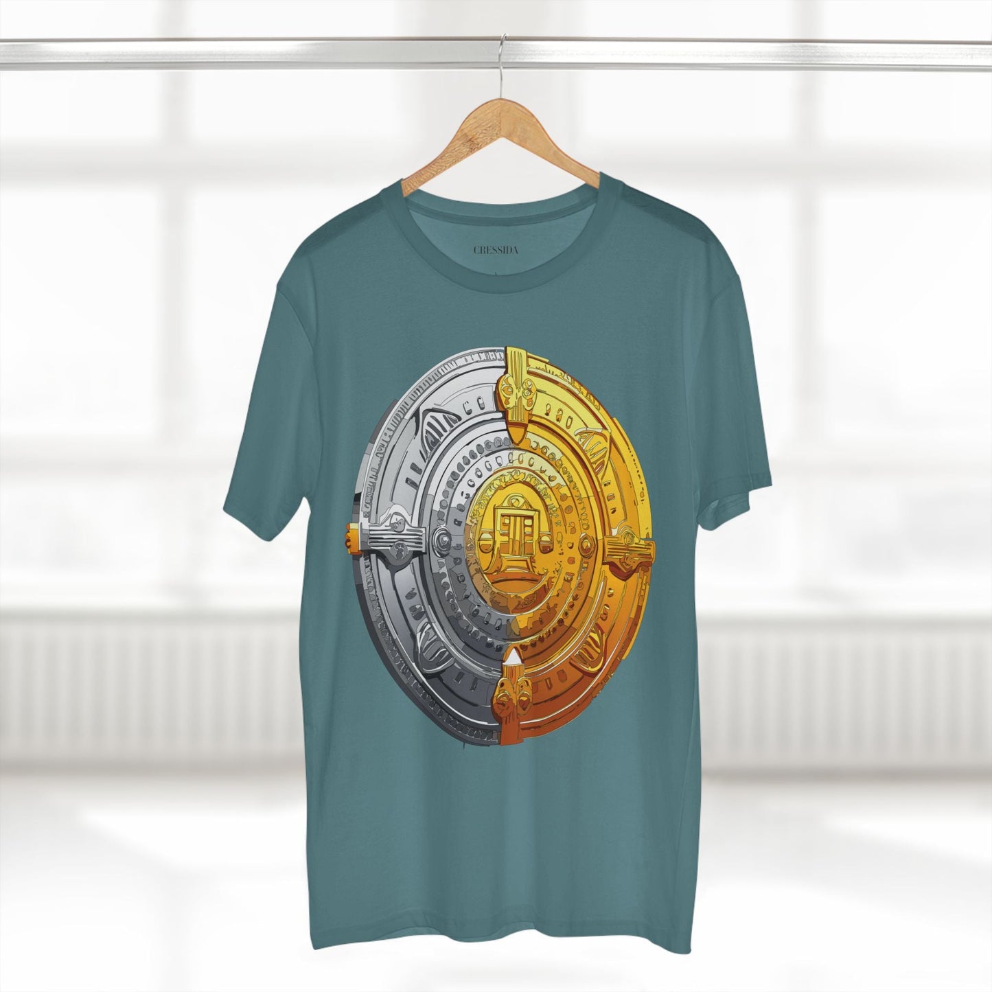Antique Gold Coin Graphic Design T-Shirt Unisex 100 Cotton With Golden Print Artwork Tee 15