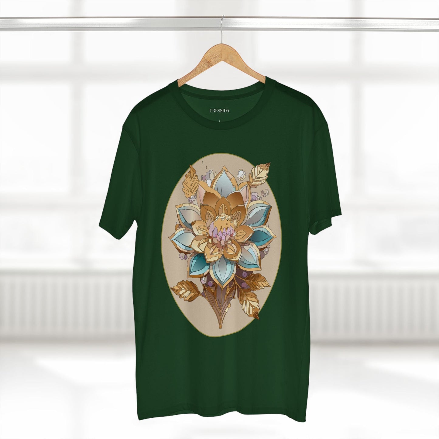 Floral Graphic T-Shirt Unisex 100 Cotton Art Design with Antique Flowers Tee 26