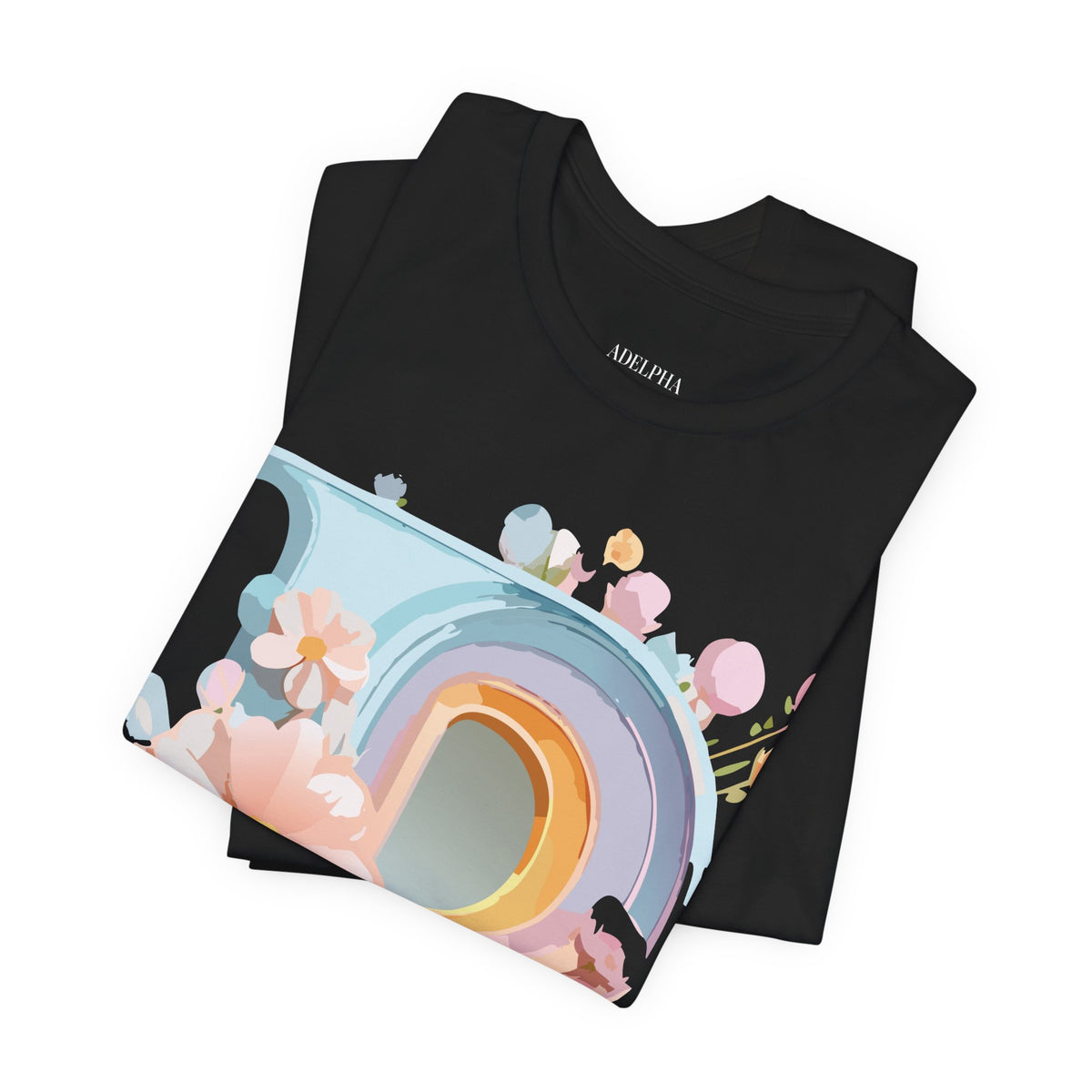 Letter P Graphic Unisex Cotton Bella+Canvas Tee with Art Letter Design