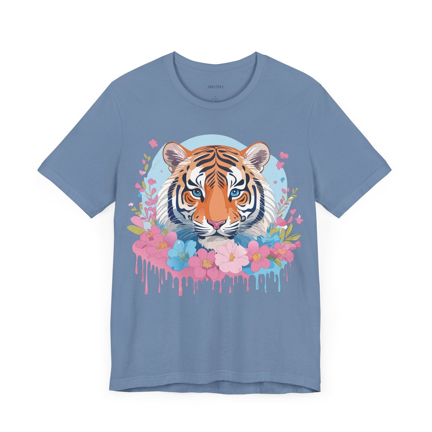 Tiger Graphic Tee by Adelpha Unisex Vintage Inspired Artwork Short Sleeve Shirt Edition