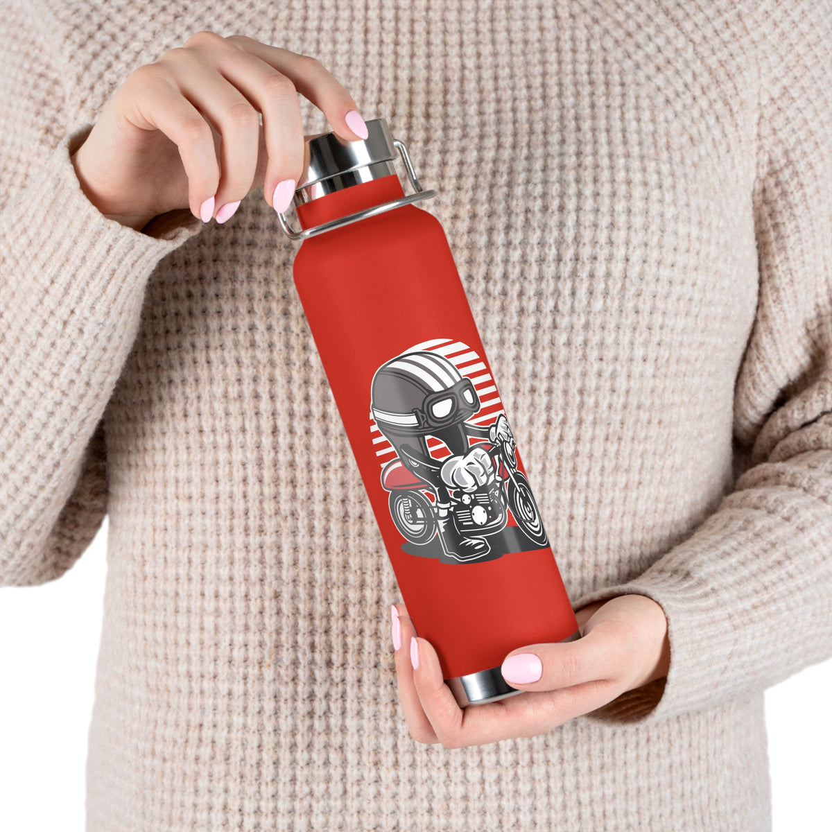 22oz Copper Insulated Water Bottle with Cartoon Design - CV12