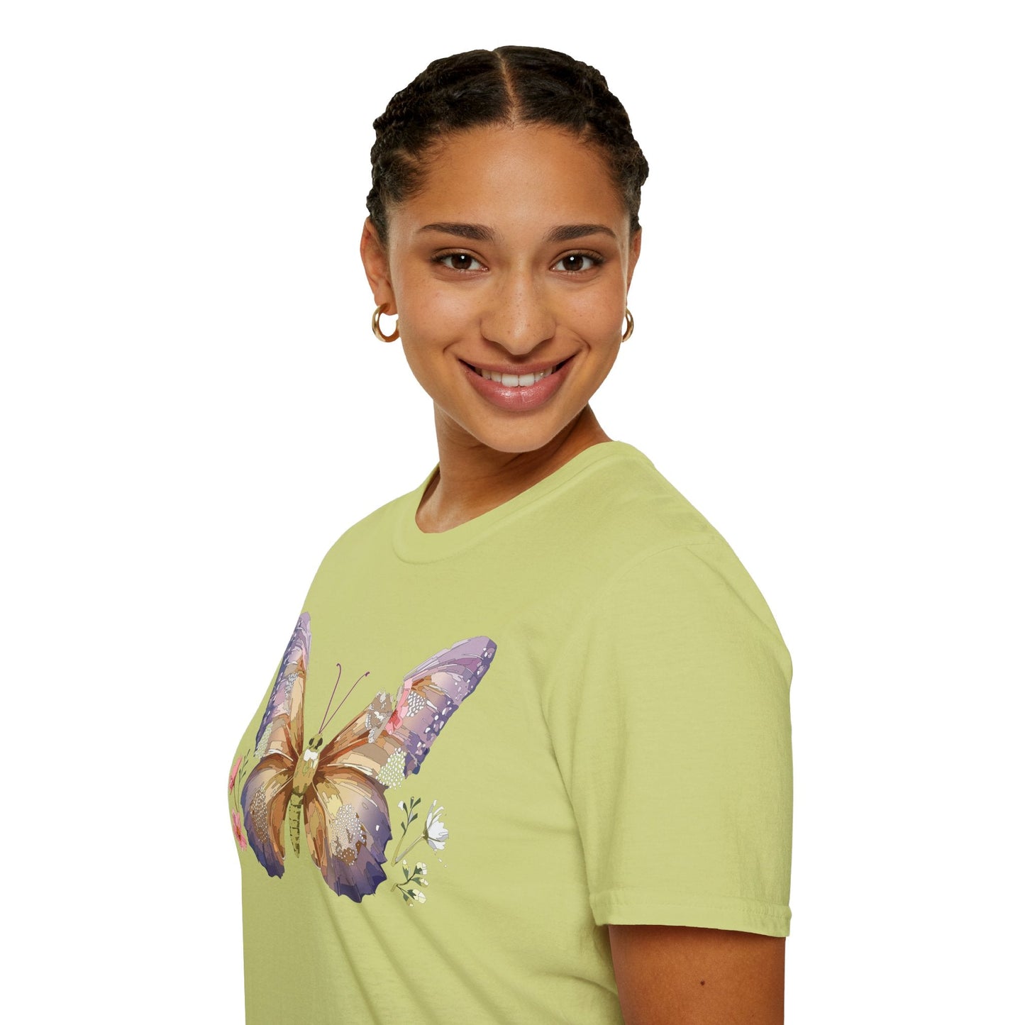 Monarch Butterfly Shirt Unisex Short Sleeve Tee Gildan Softstyle 64000 100 Percent Ring Spun Cotton