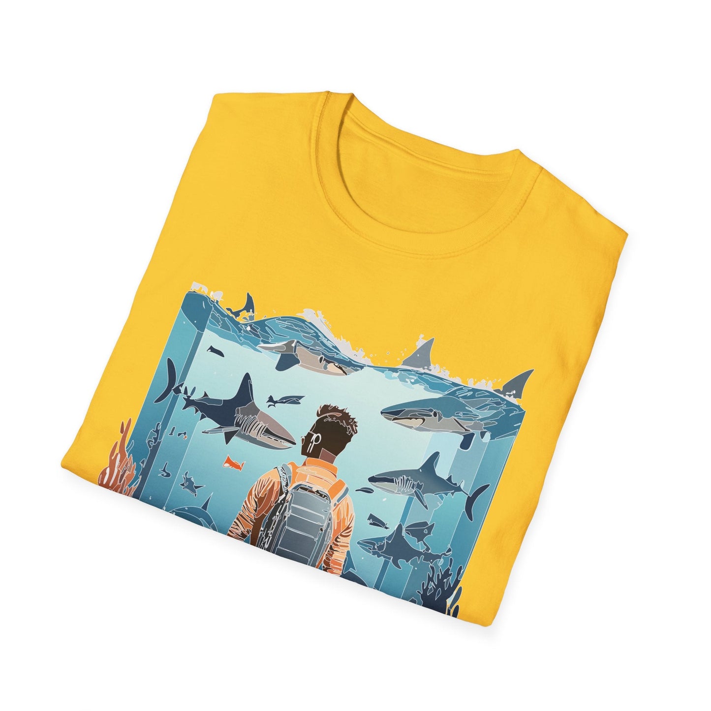 Ocean Graphic Unisex Softstyle Cotton Tee 4