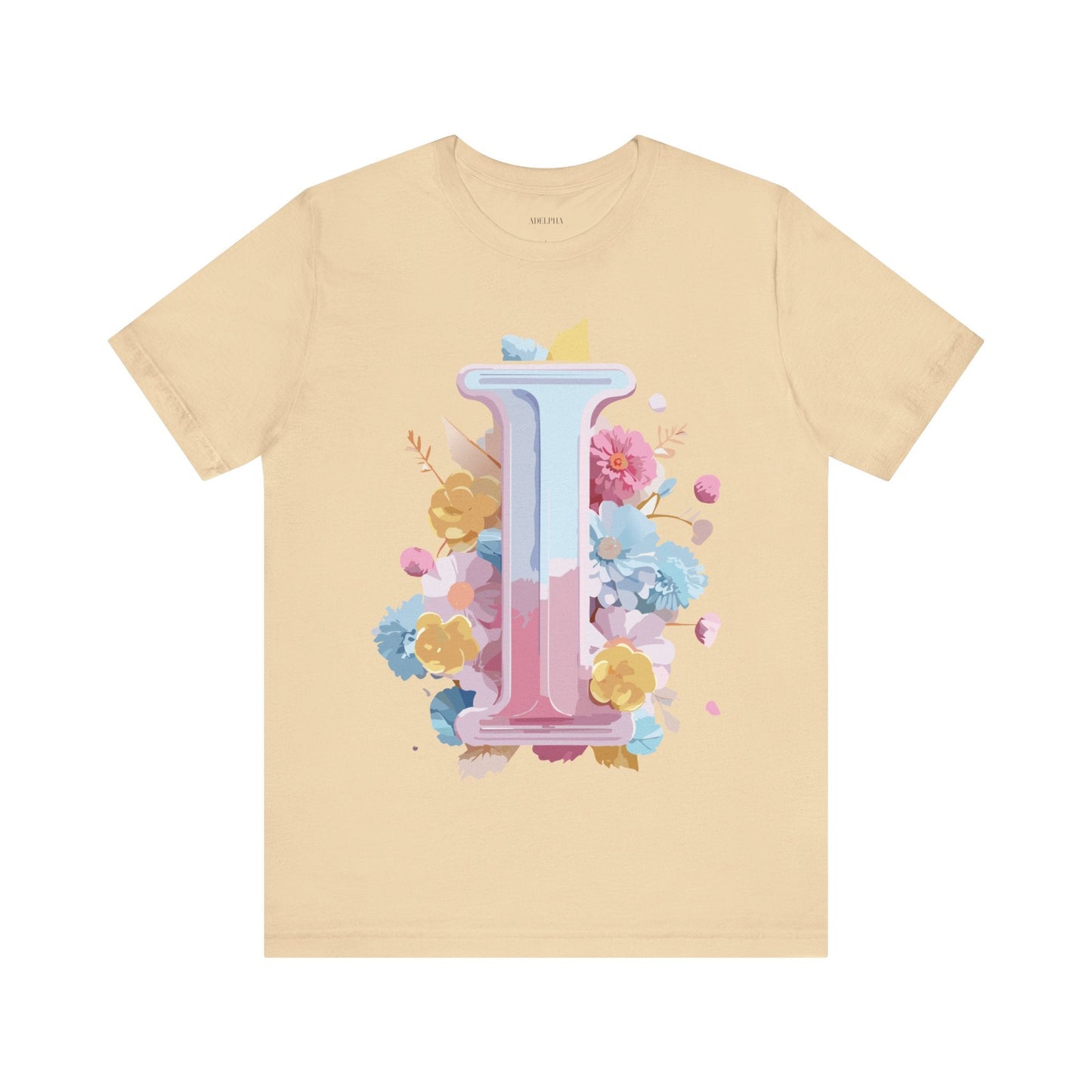 Letter I Shirt Graphic Tee Unisex Vintage Inspired Adelpha Artwork Premium Short Sleeve Tee