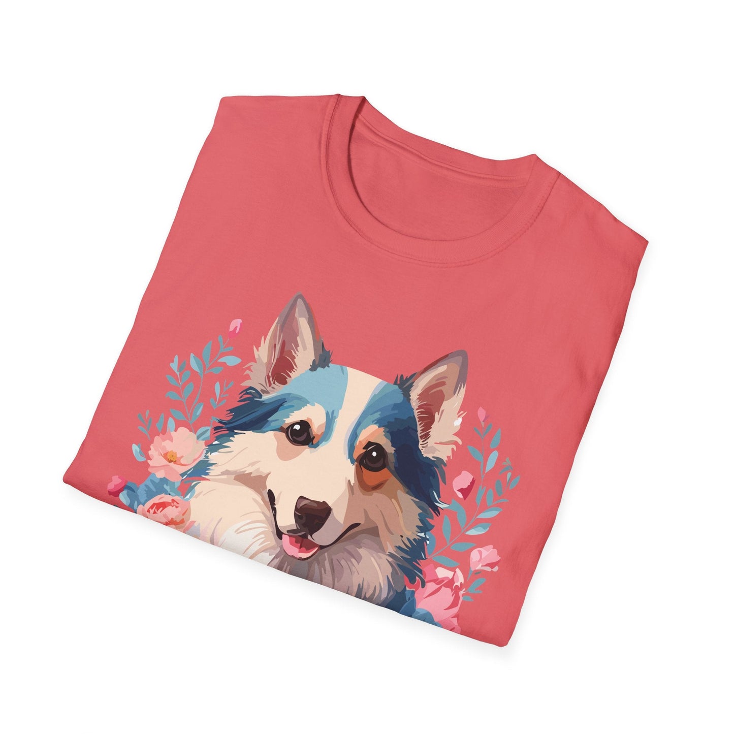 Dog Shirt Unisex Animal Tee Softstyle Cotton Lightweight Breathable