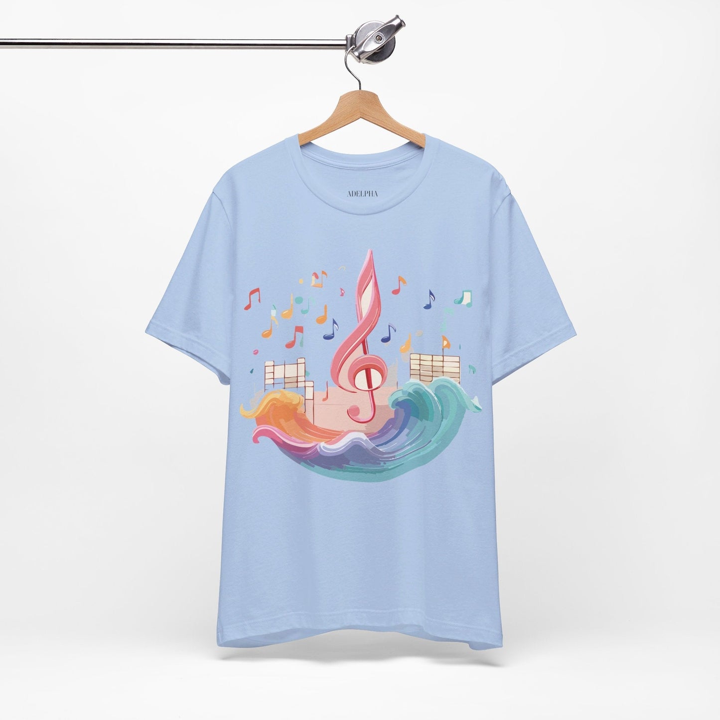 Music Graphic Unisex 100 Cotton Vintage Art with Musical Elements Tee 30