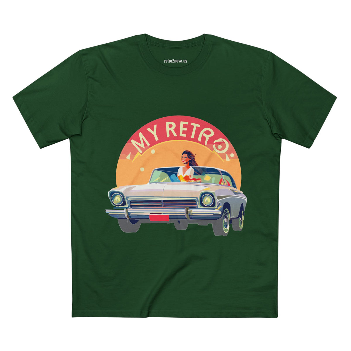 Retro Car Vintage Graphic Tee Staple Unisex 100 Cotton Tee Shirt - RC-26
