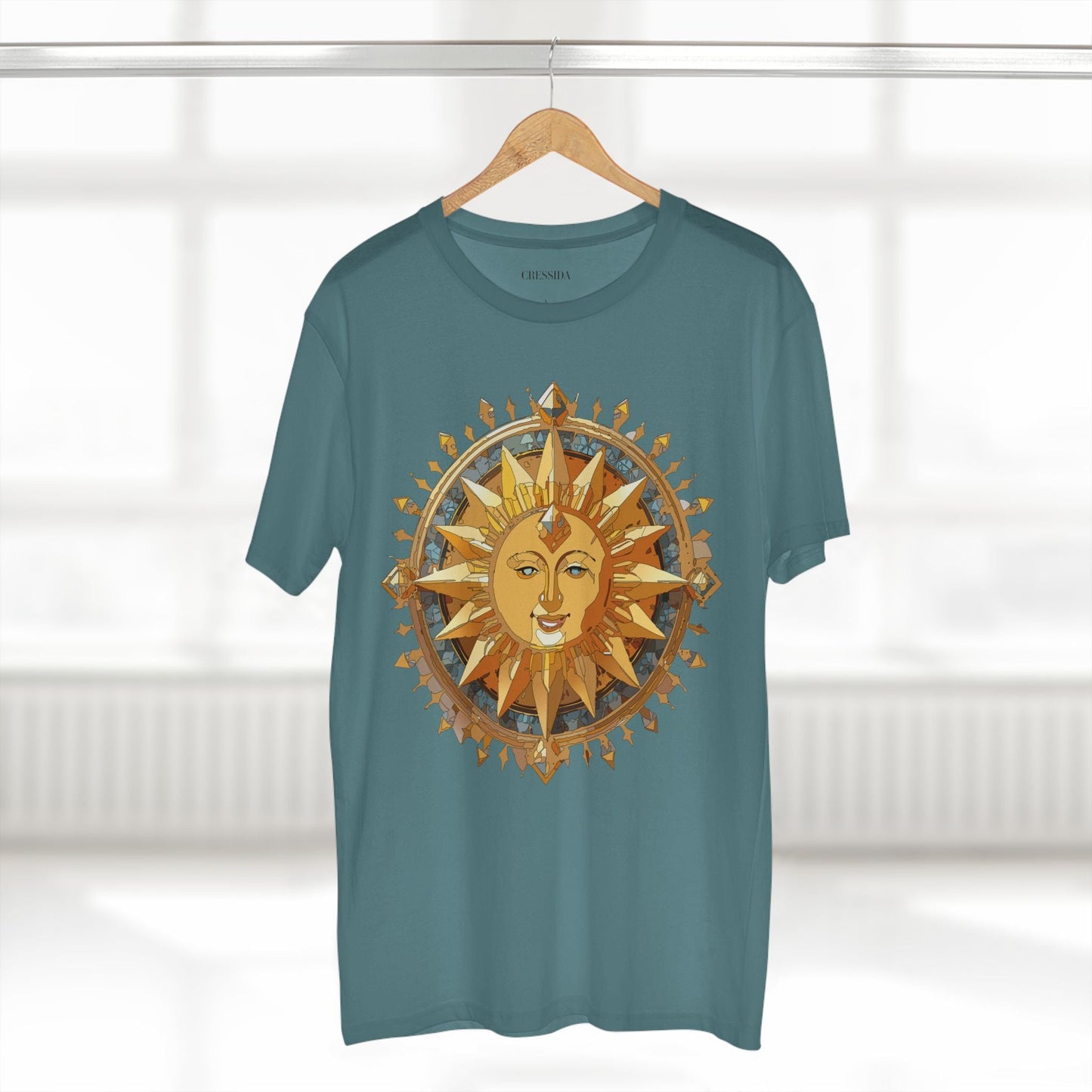 Gold Sun Graphic Unisex 100 Cotton T-Shirt with Golden Art Design 16