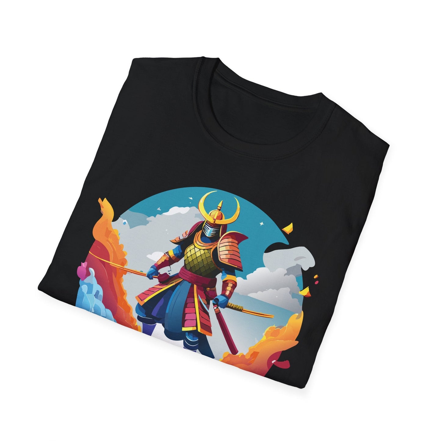 Samurai Shirt Unisex Gildan Softstyle 64000 Tee 100 Percent Ring Spun Cotton Lightweight