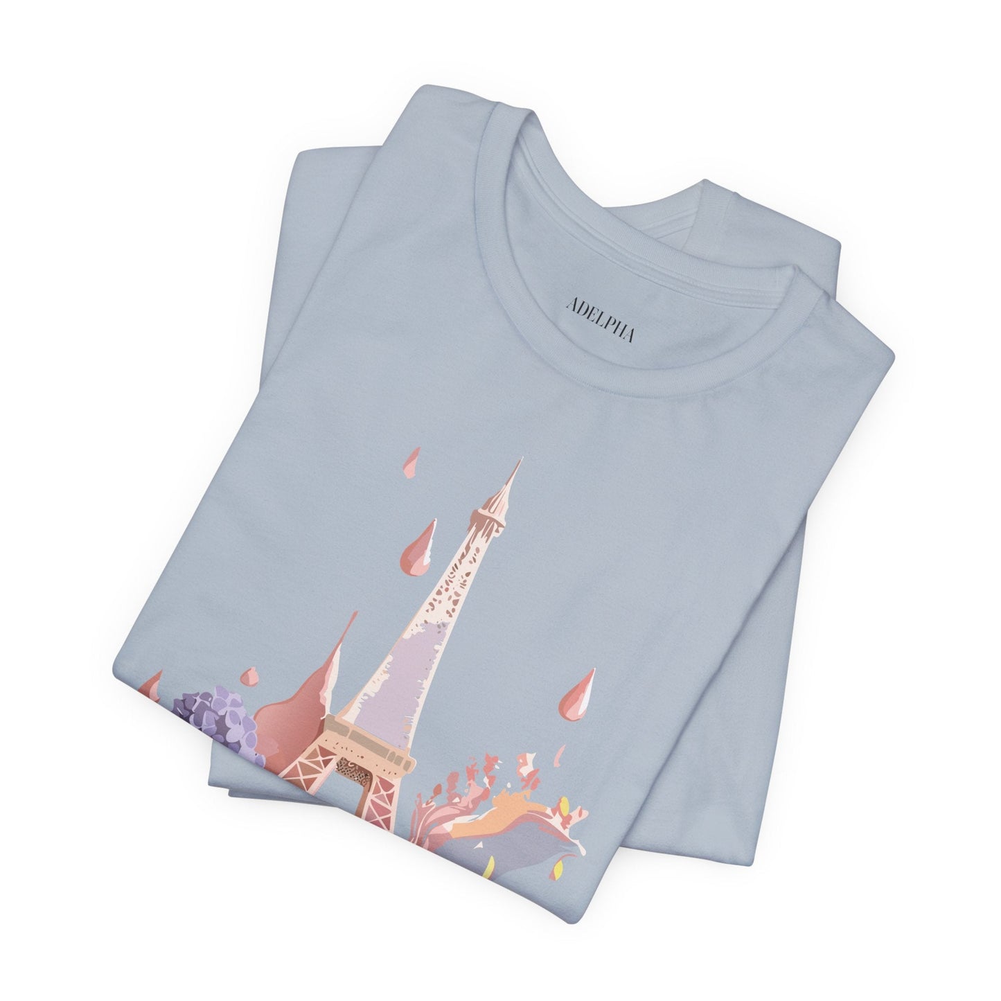 Paris Tourist Shirt Unisex Graphic Tee Vintage Inspired Artwork by Adelpha Short Sleeve Jersey