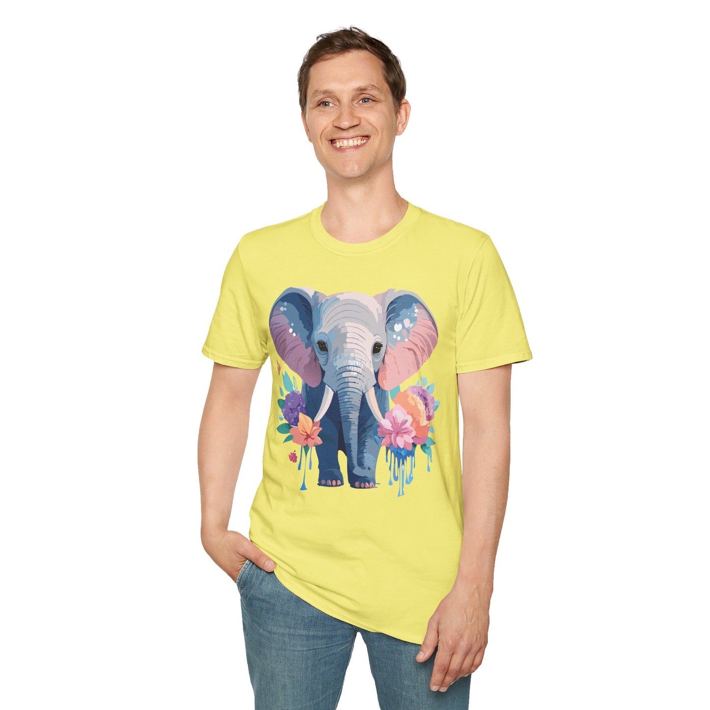 Elephant Graphic T Shirt Unisex Softstyle 64000 Cotton Animals T Shirt For Adults Premium