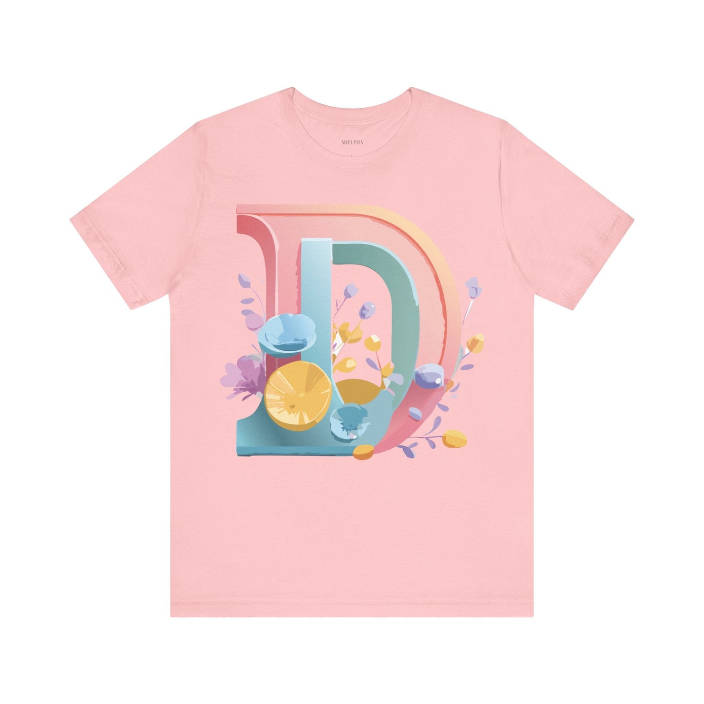 Adelpha Letter D Shirt Unisex Graphic Tee Short Sleeve Vintage Inspired Art Design