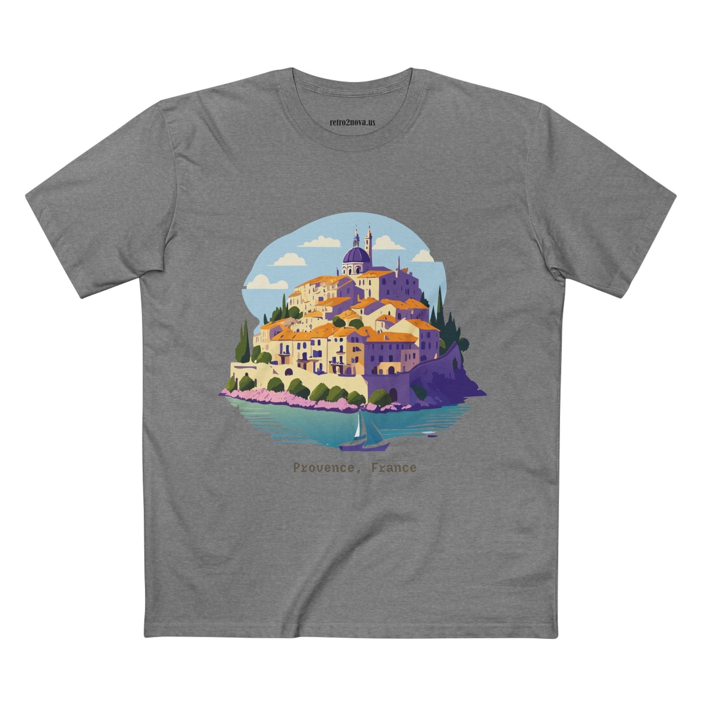 Travel Shirt Provence Tourist Unisex Premium Cotton Tee With Original Art Design Retro2Nova