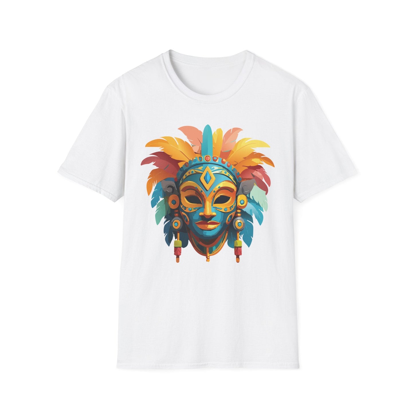Mask Tee Shirt Unisex Graphic Design Short Sleeve Tee Gildan Softstyle 64000 Ring Spun Cotton