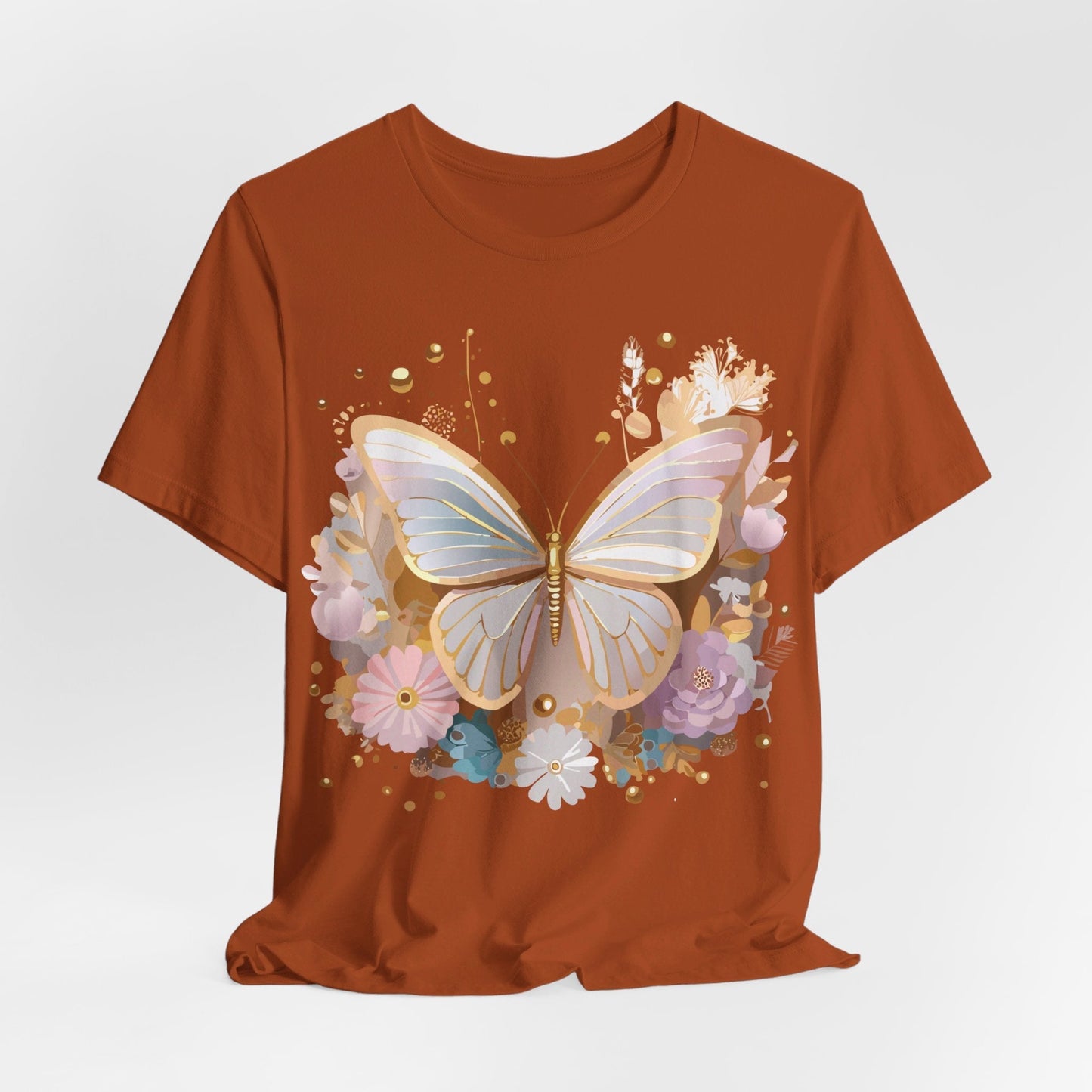 Unisex Graphic Tee With Adelpha Artwork Vintage Butterfly Inspired Art Design Tee