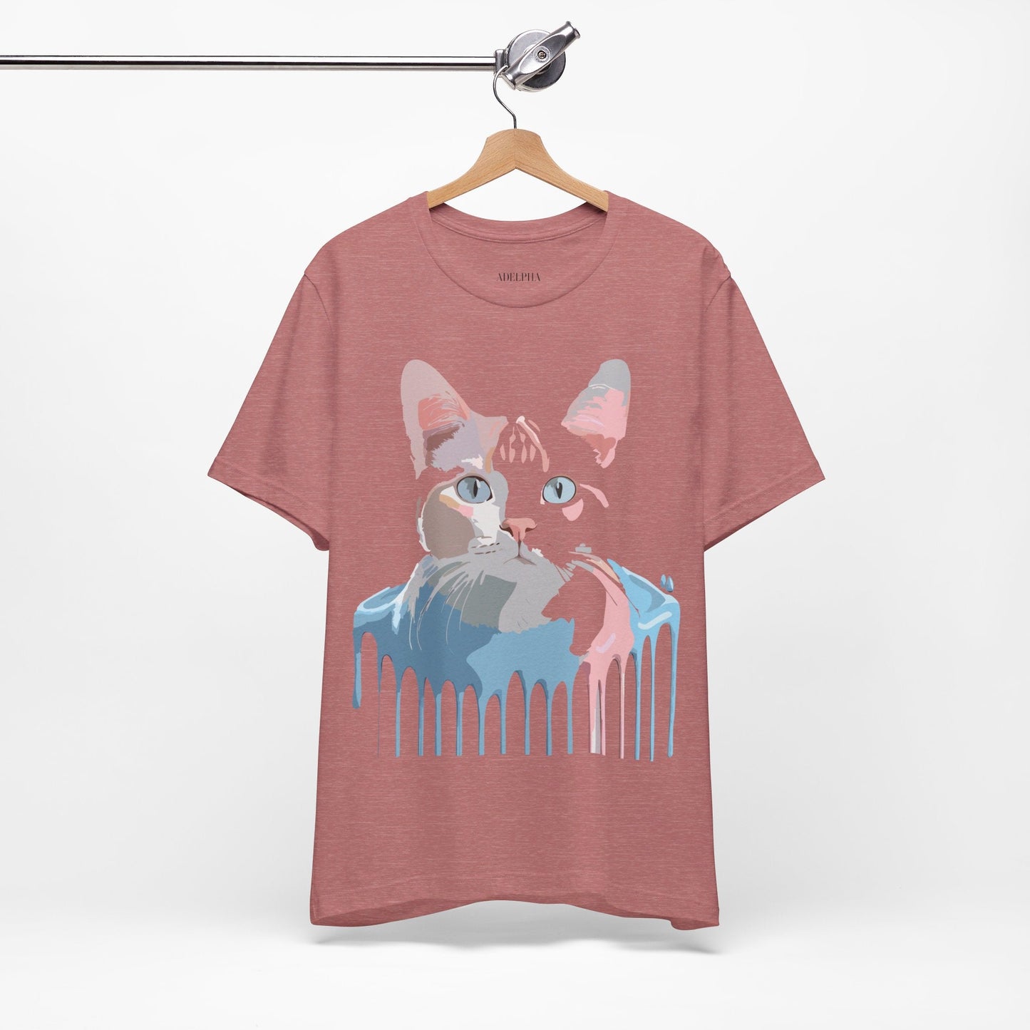 Adelpha Cat Graphic T Shirt Unisex Short Sleeve Vintage Artwork Tee